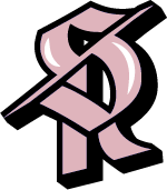 Stylized pink letter D intertwined with a lightning bolt.