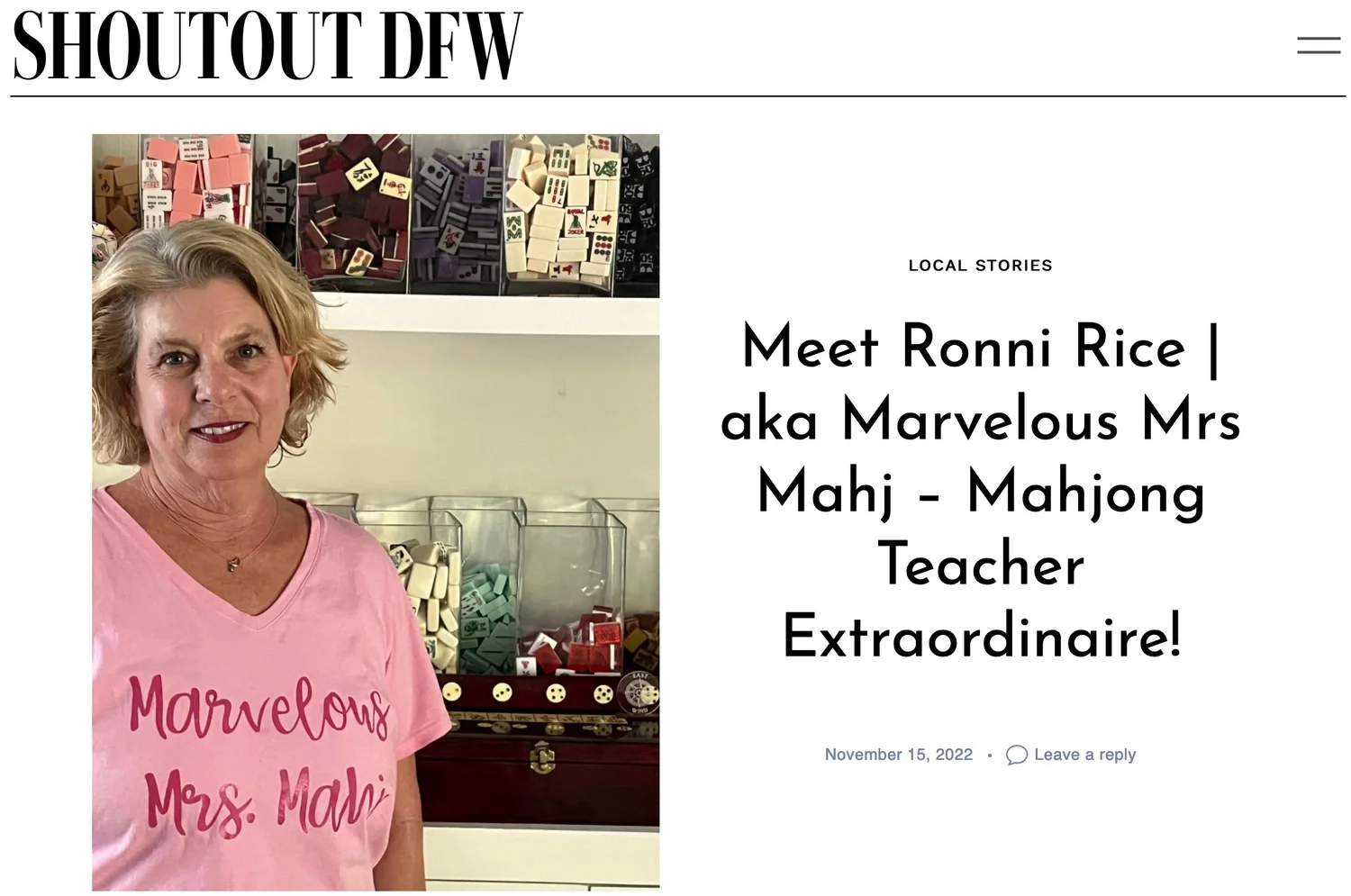 Shoutout DFW feature story