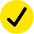 Yellow circle with a black checkmark