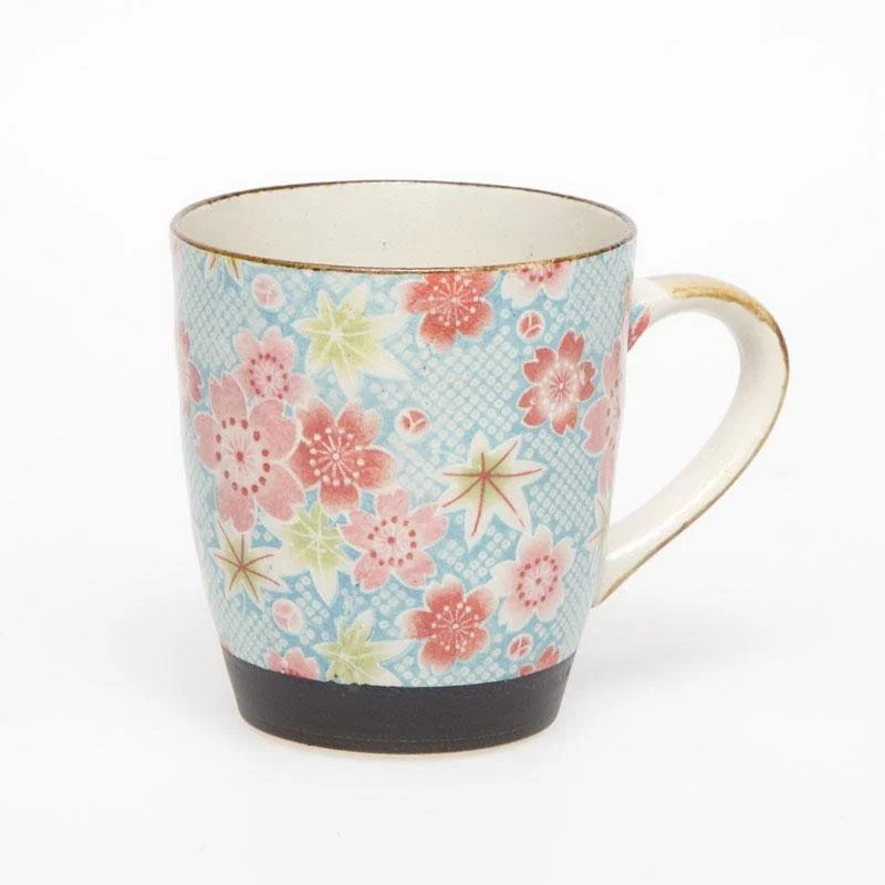 Kanoko Yuzen Blue Japanese Tea Mug