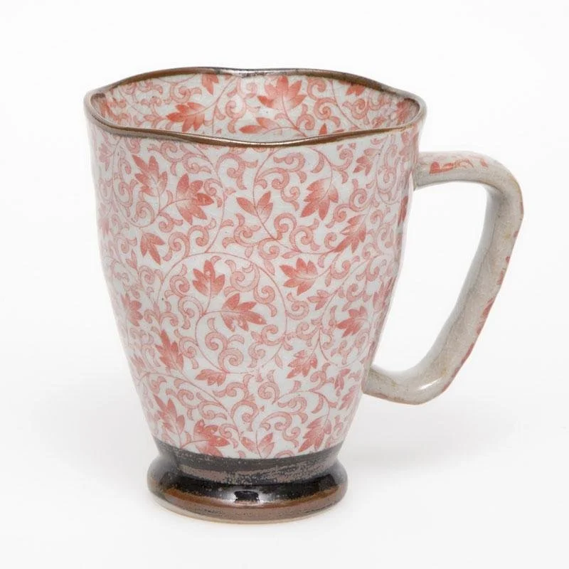 Kusa RED Large Japanese Mug