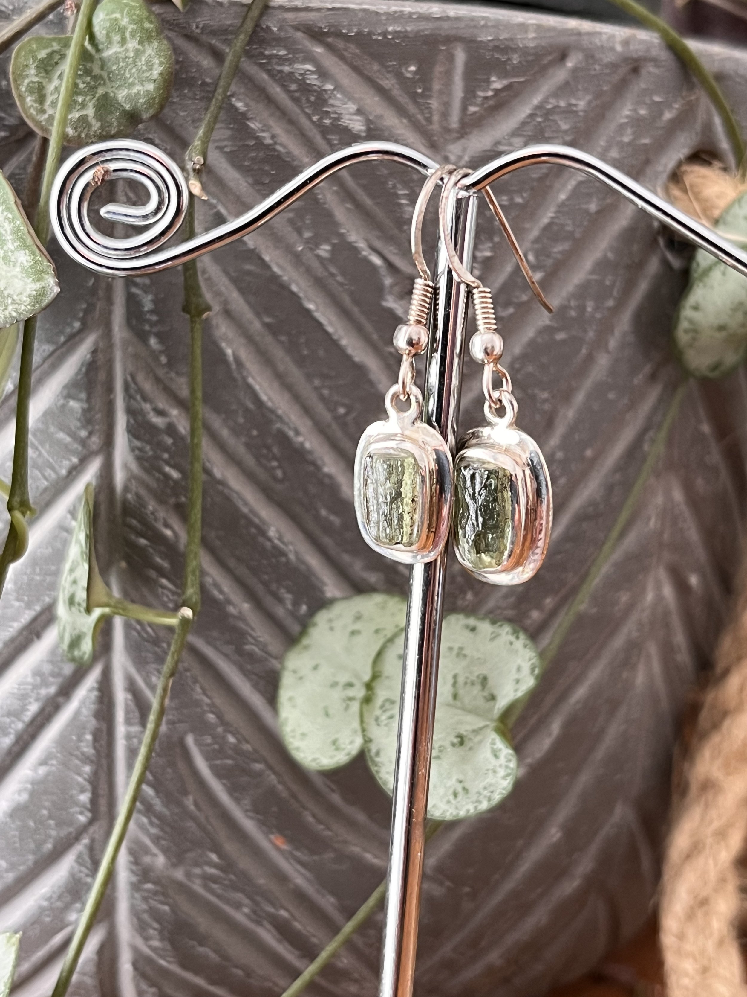 Moldavite Earrings