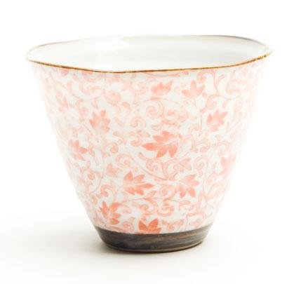 Kusa Red Cone Japanese Tea Cup