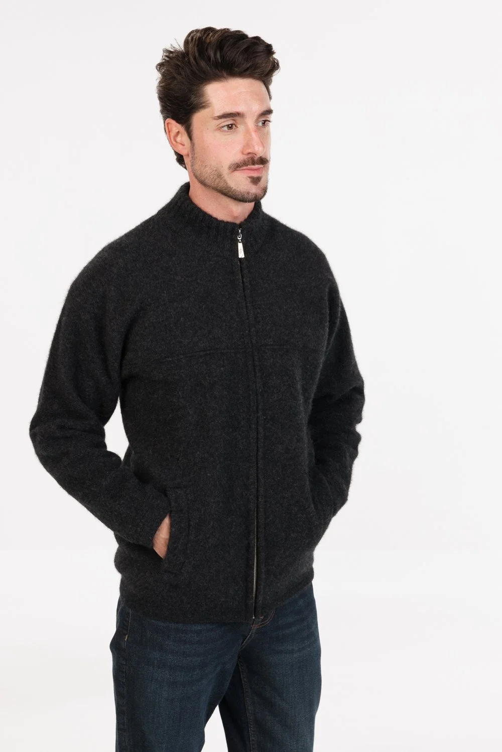 Felted Zip Jacket with Pockets