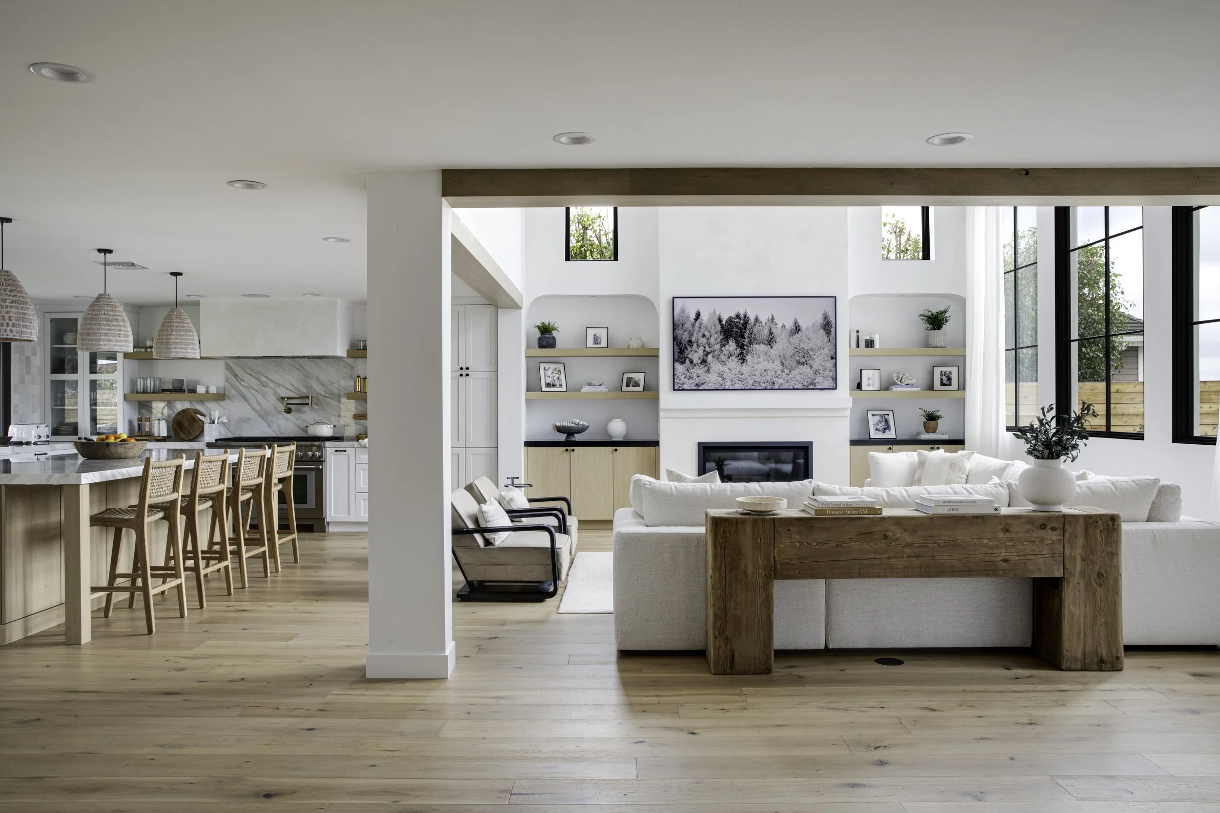Natural Wood Finishes in a Kitchen Built for Gathering