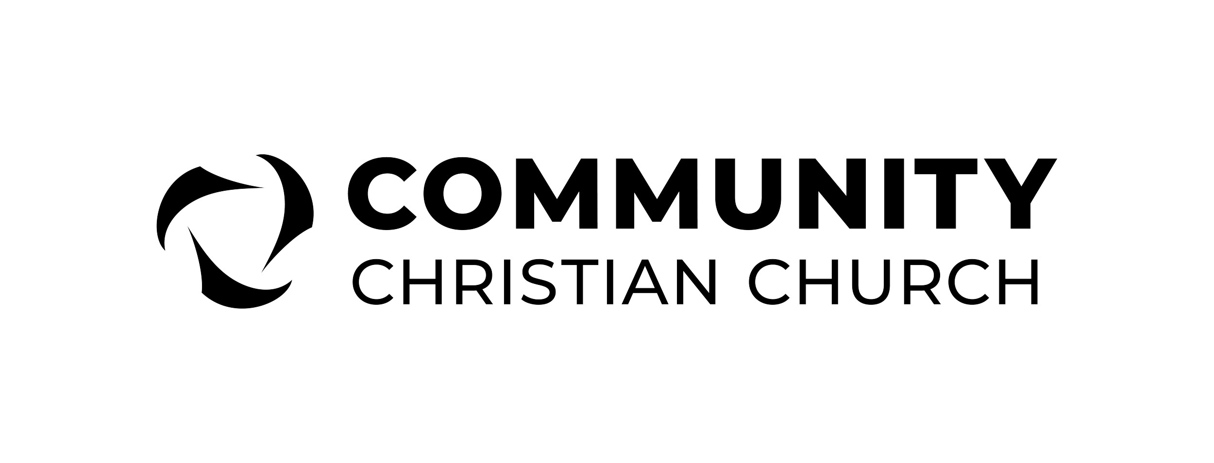 Logo of Community Christian Church featuring a stylized circular symbol and text.