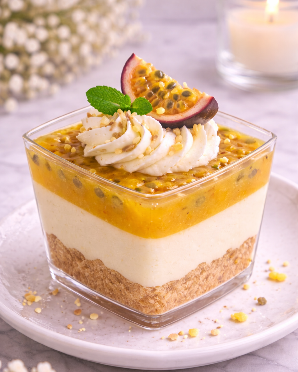 Passion Fruit Cheesecake Cup