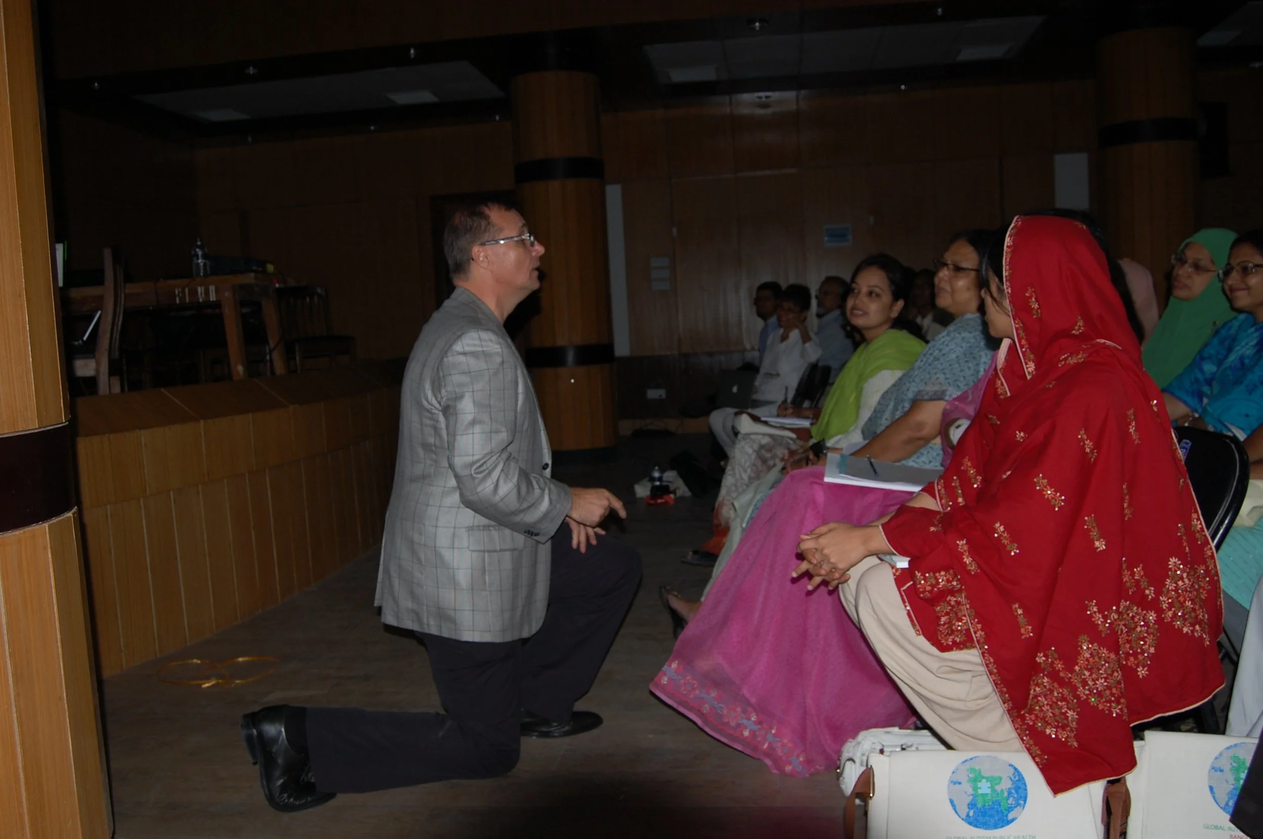 Tom Caffrey presenting in Bangladesh