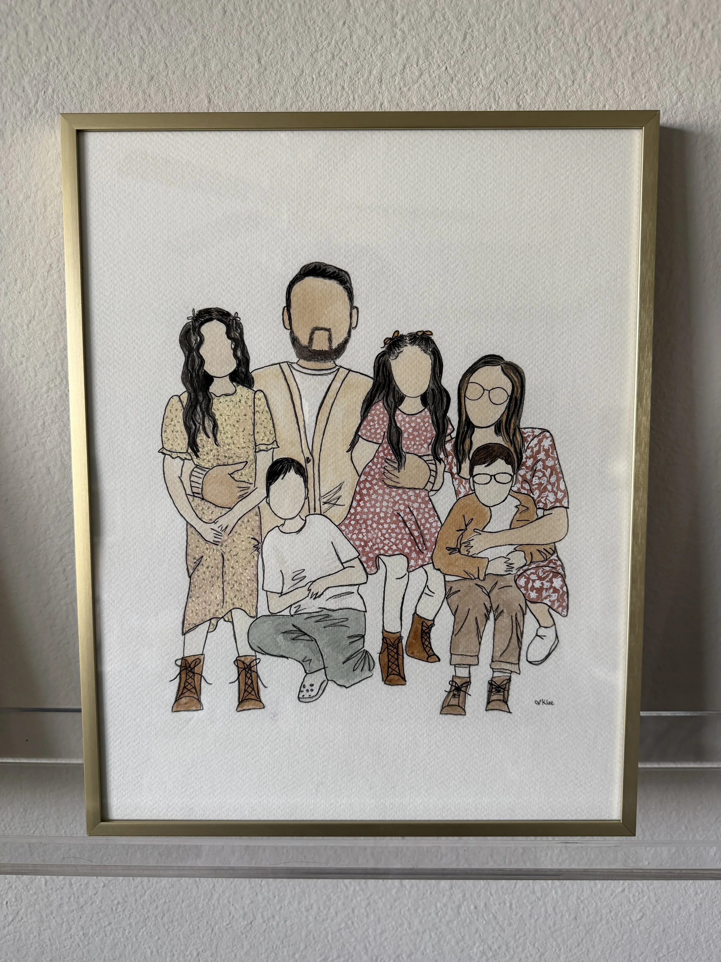 Family portrait for Mother's Day present