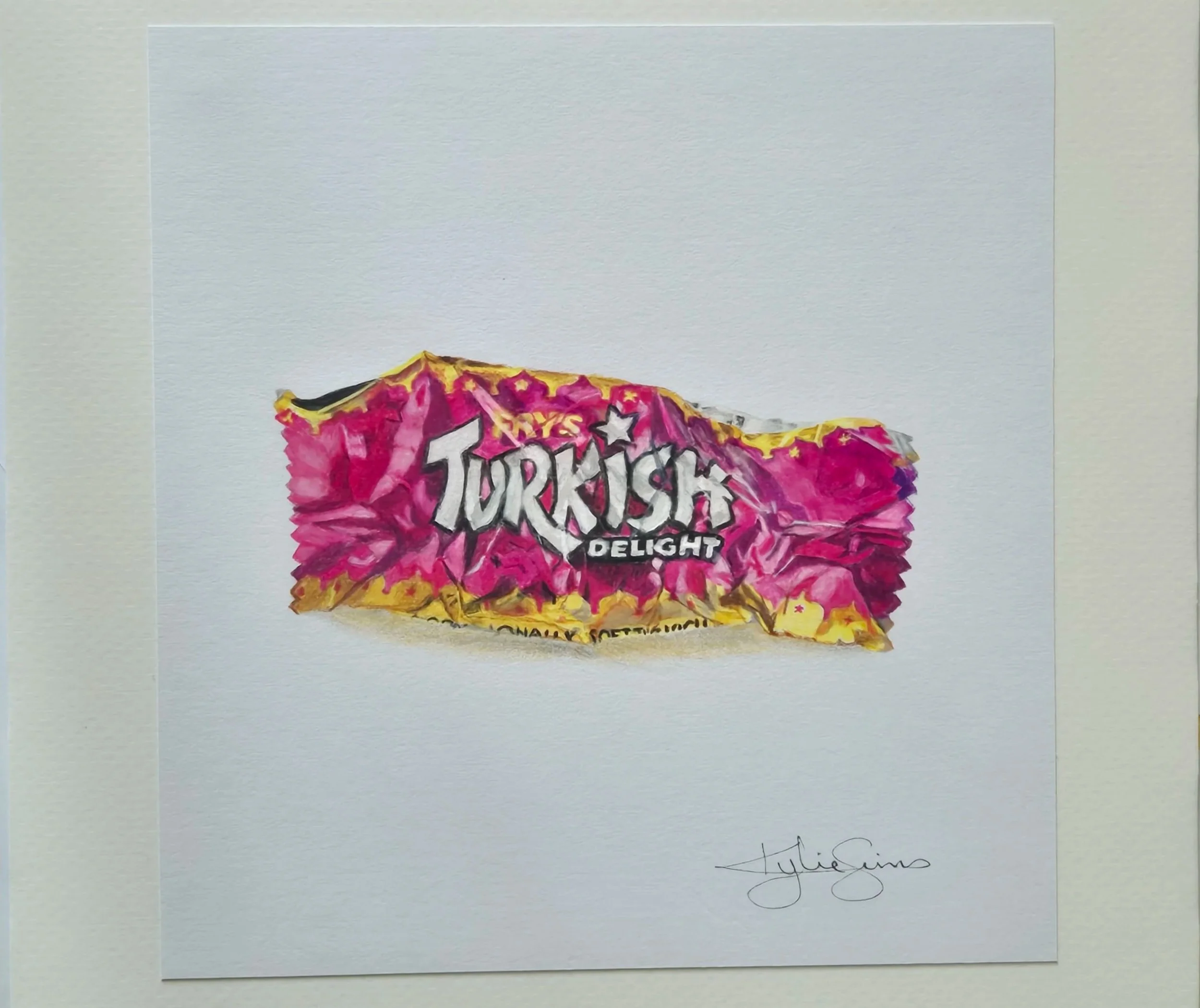 Turkish Delight-ful close up image of original artwork