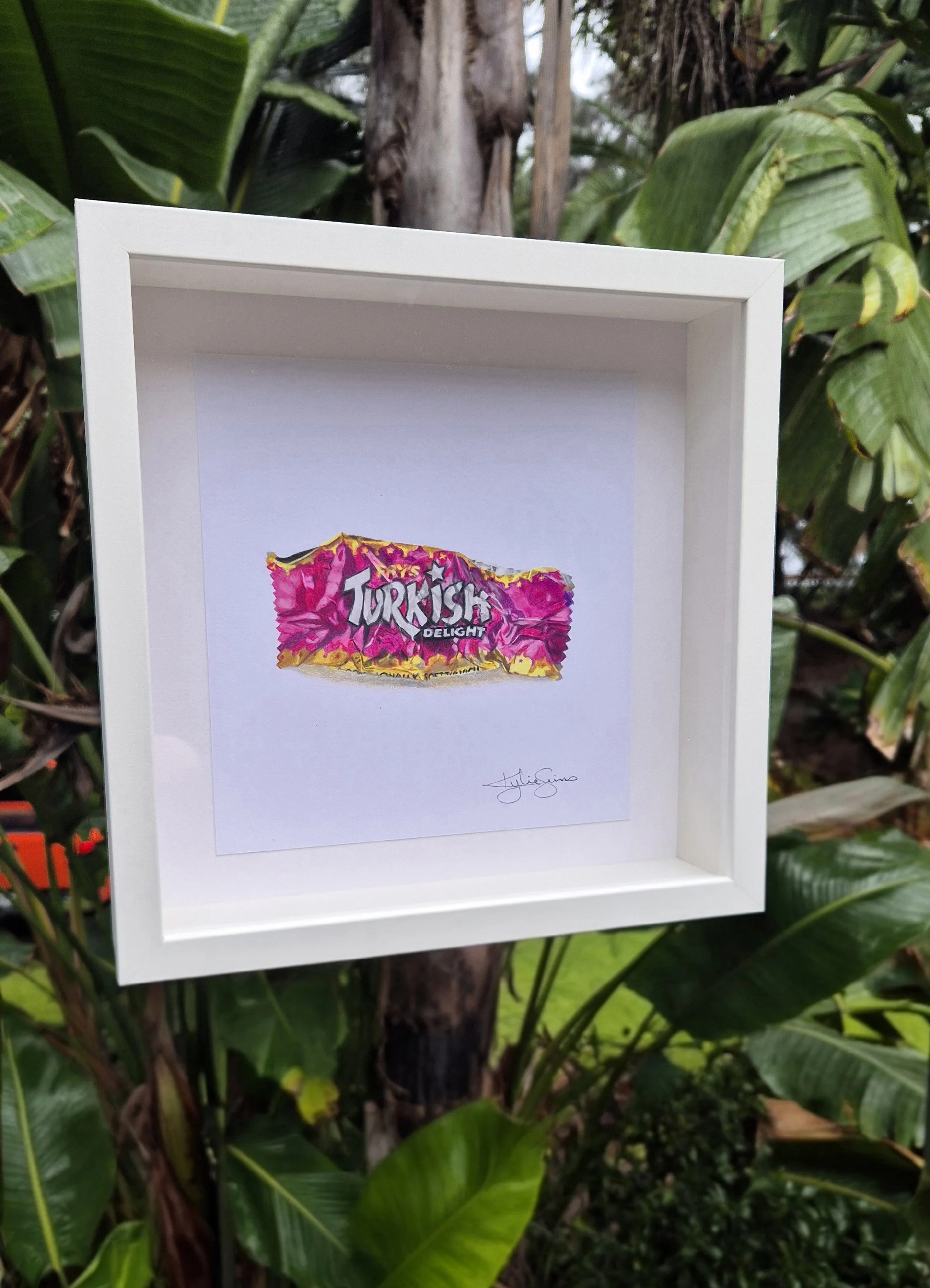 Turkish Delight-ful original artwork in white frame