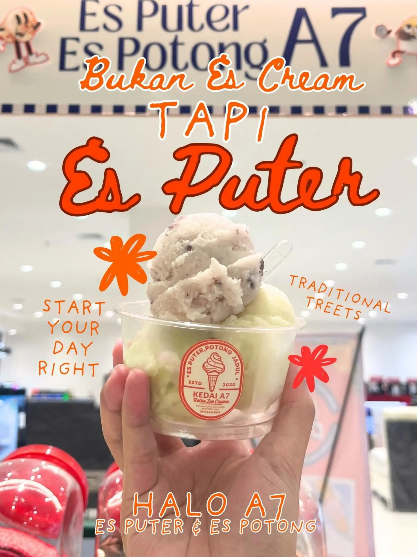 Bukan es cream tapi ES PUTER 🍨

Bedanya dari bahan ajaa es cream dari susu/krim sedangkan es puter full dari santan kelapa 

Jadi tetap mau dipanggil es cream atau es puter ? atau es tung tung atau ada lagi yang mamanya es dung dung ?? 🤔🤔