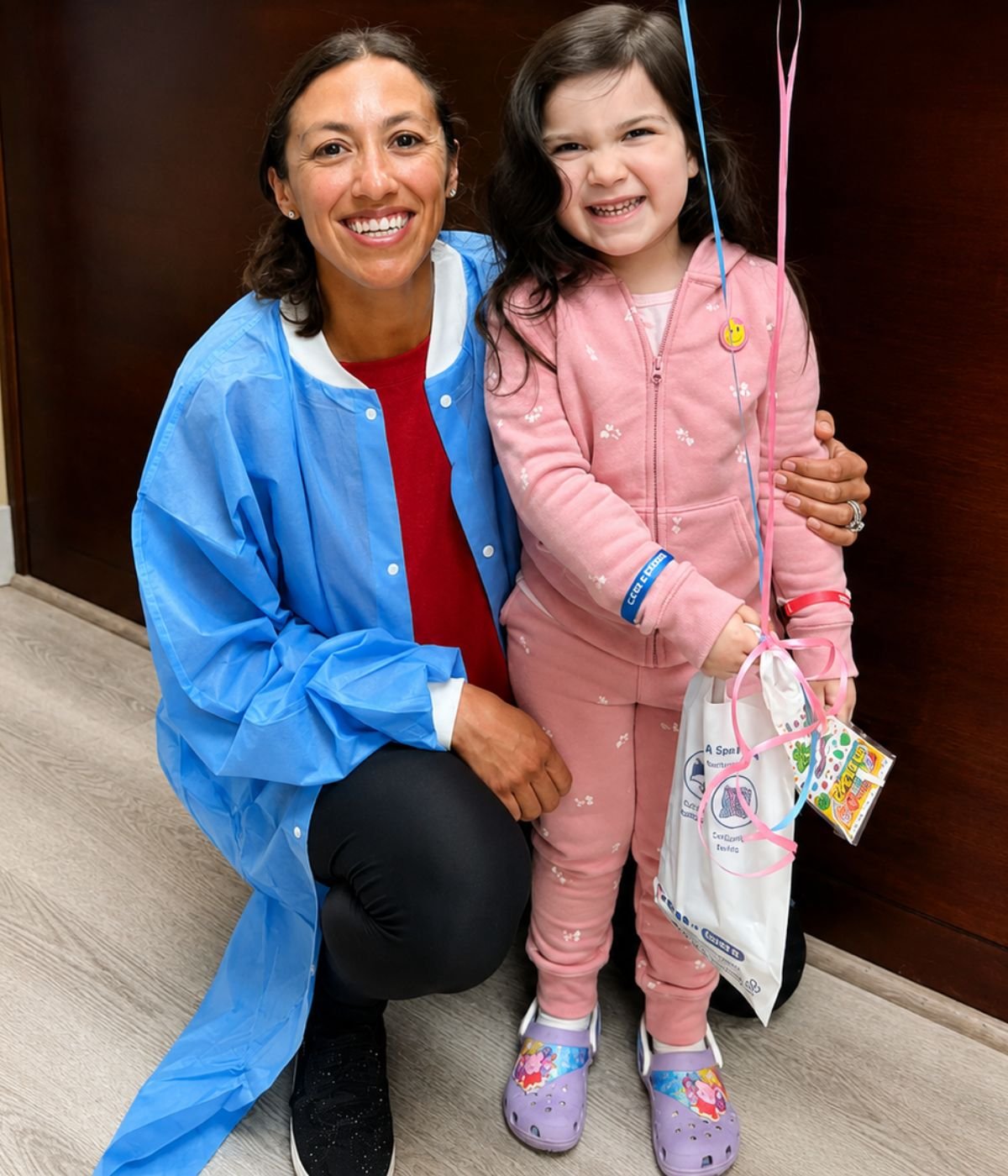 Dental Care of Cerritos dentist with a young patient after her dental visit.