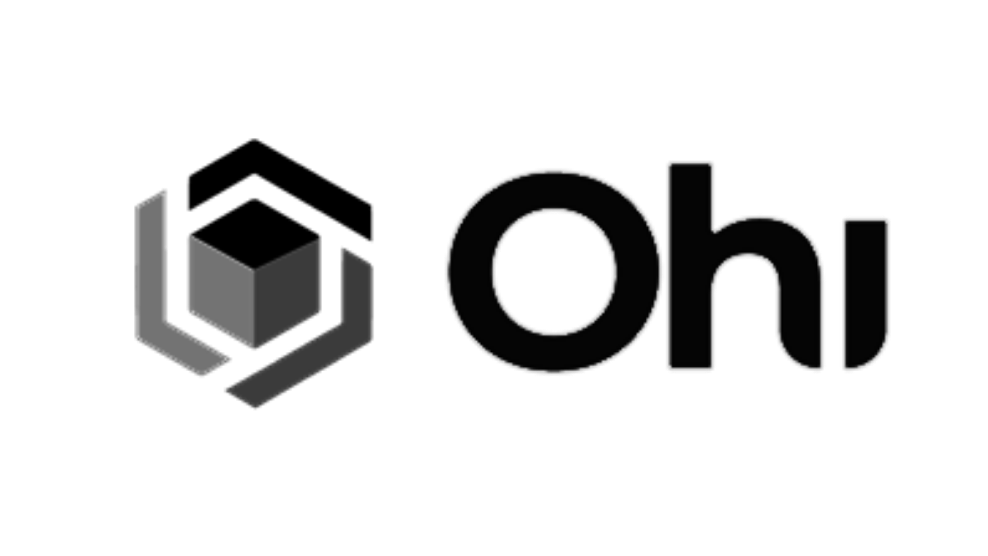 Black and gray logo with the word 'on' and an icon of a 3D cube with a checkmark.