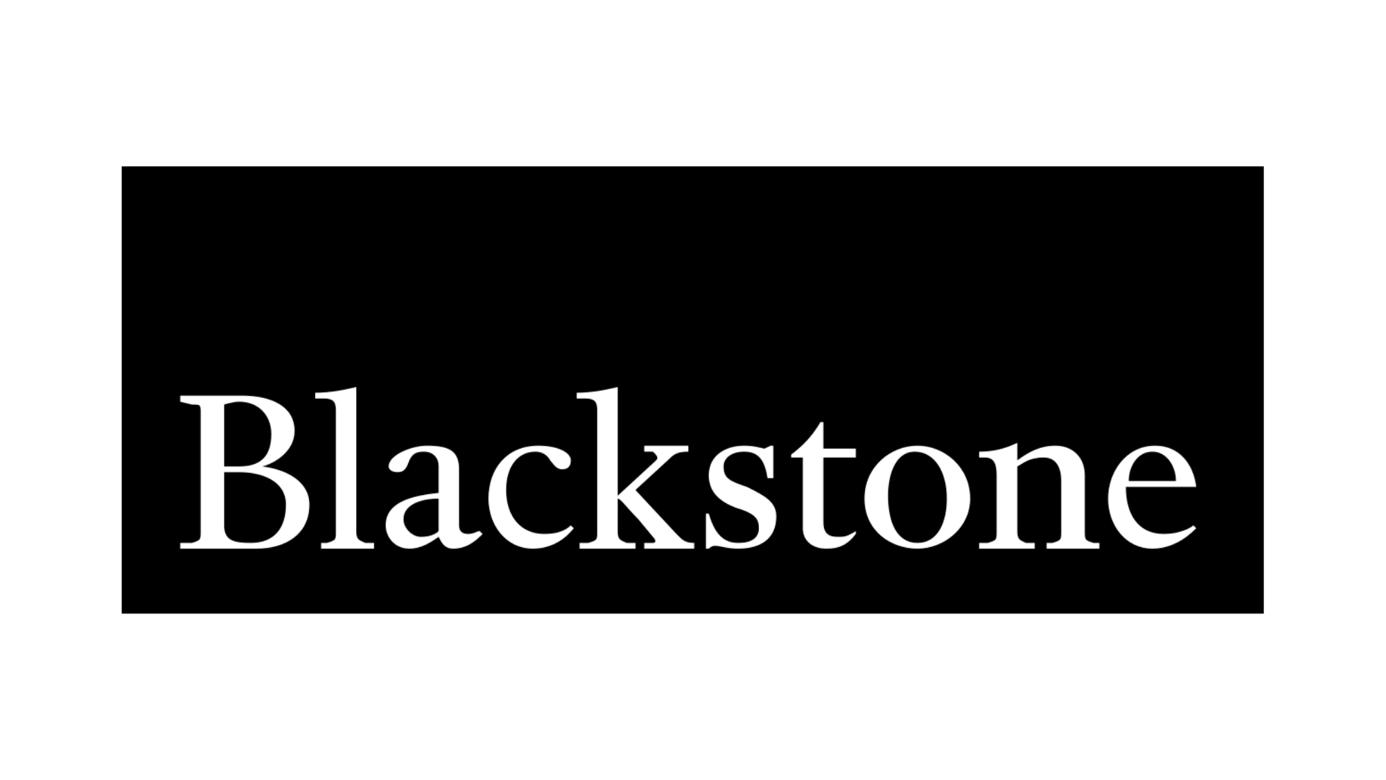 The Blackstone logo with the words 'The Art of Private Equity' above and 'Blackstone' below, all in white text on a black background.