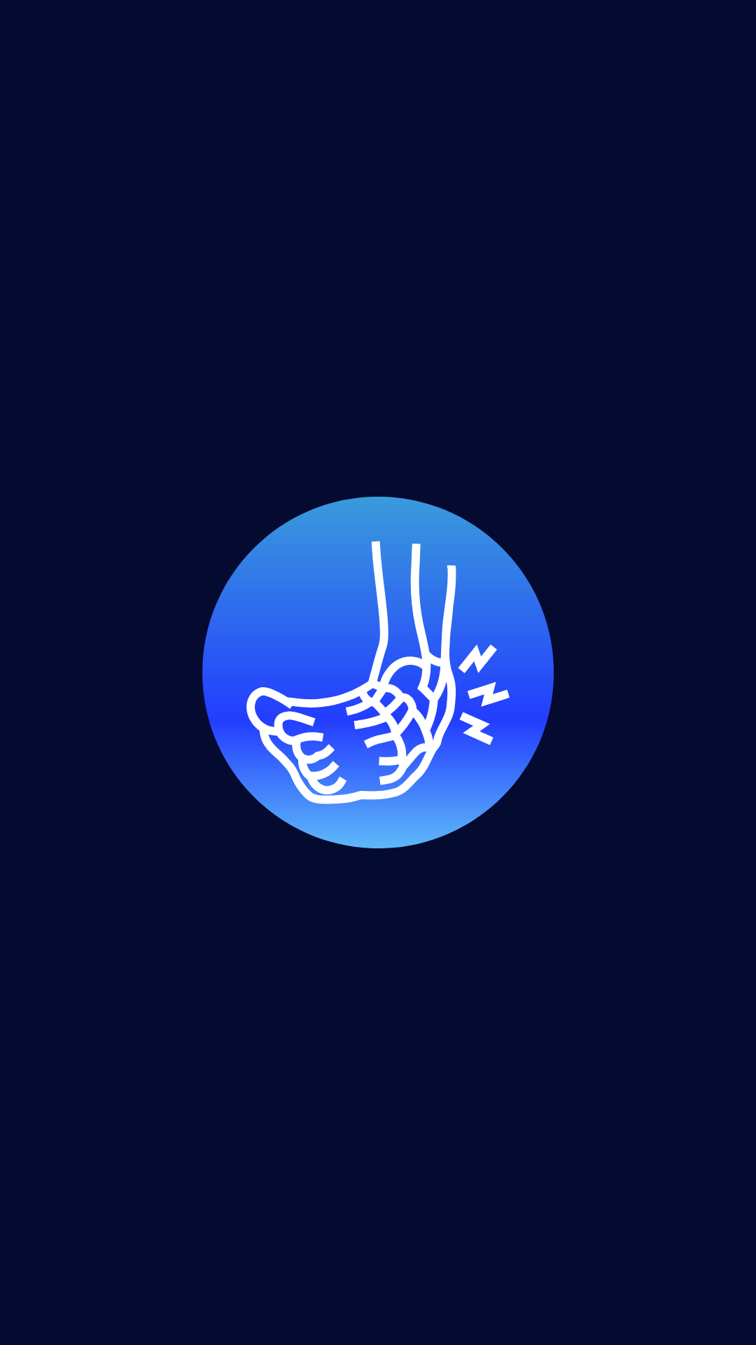 An abstract digital illustration depicting an arm with a clenched fist showing signs of pain or injury, with wavy lines and symbols indicating discomfort or ache.