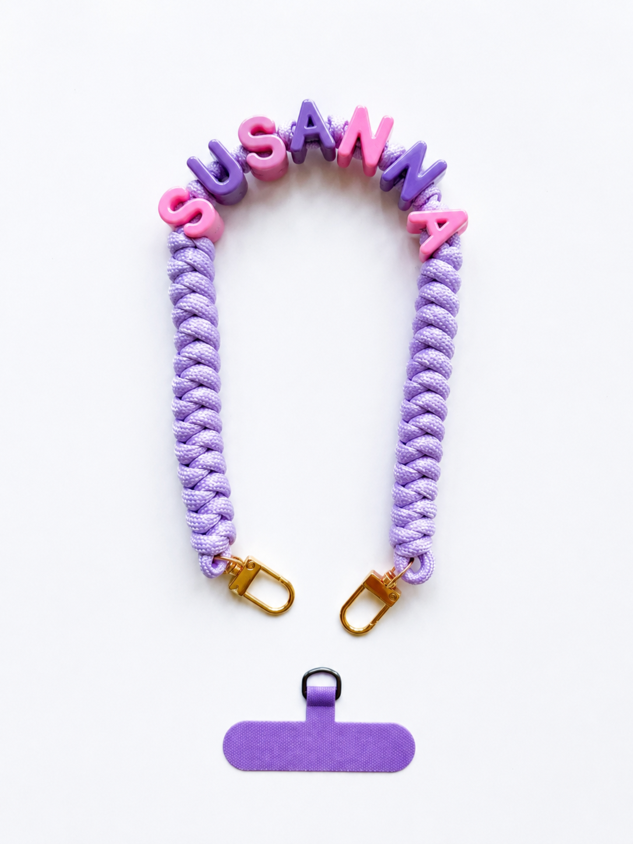Custom Big Letter Beaded Paracord Phone Wristlet