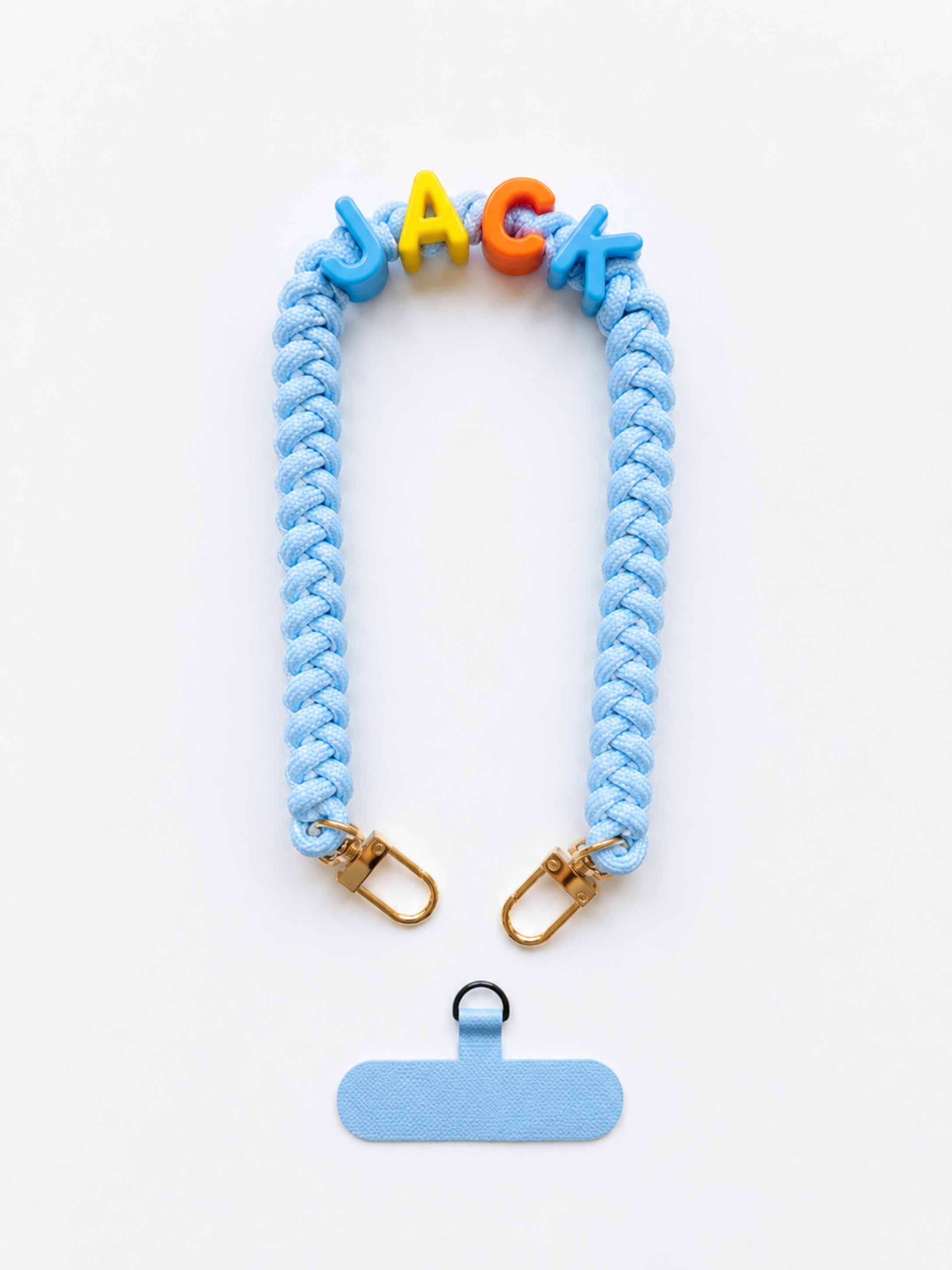Custom Big Letter Beaded Paracord Phone Wristlet