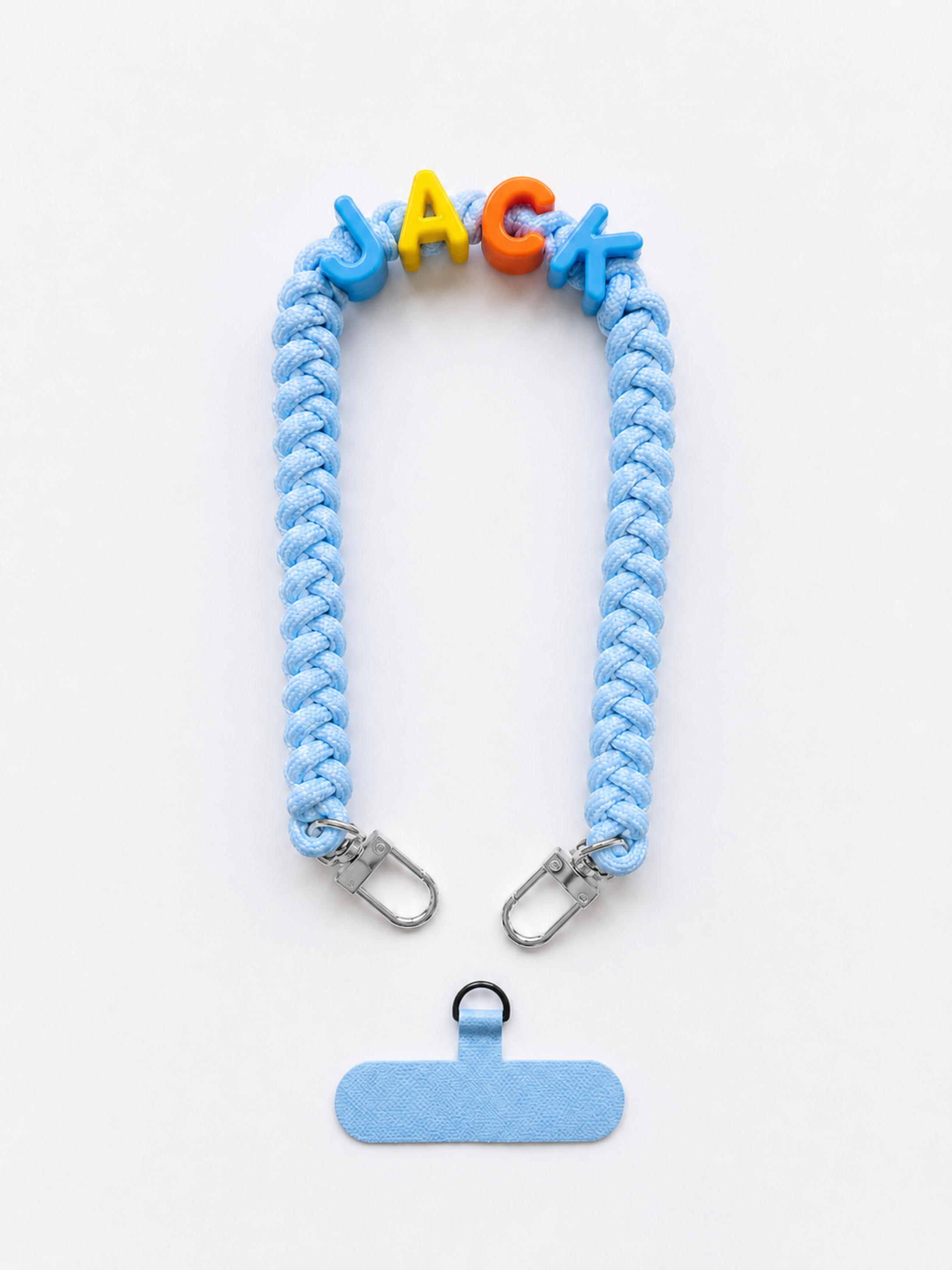Custom Big Letter Beaded Paracord Phone Wristlet