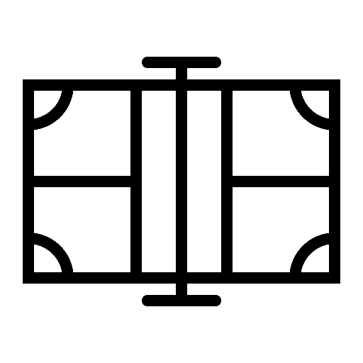 Pickleball court outline graphic