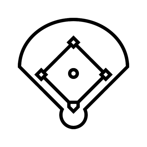 Baseball field outline graphic