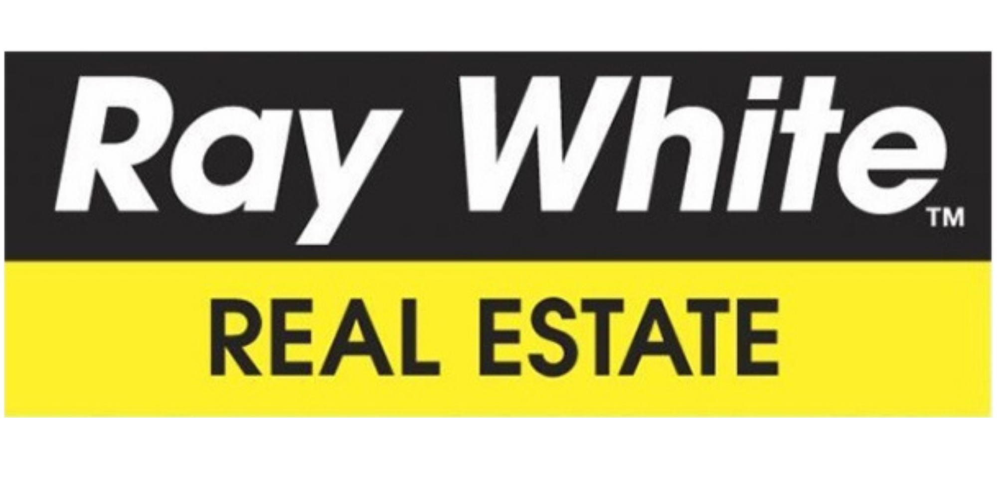 Ray White real estate logo with black, yellow, and white colors.