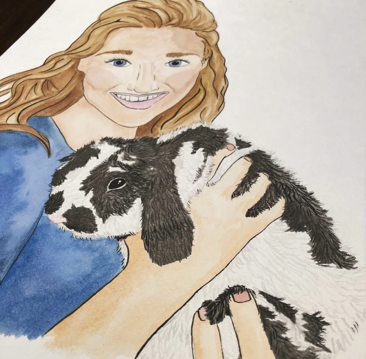 Watercolor Pet + Owner