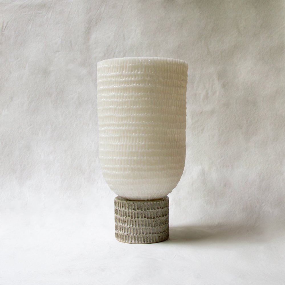 Kindred Lantern | Etched | Parchment glaze