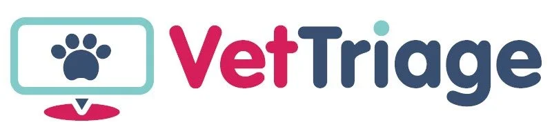 VetTriage logo featuring a paw print inside a speech bubble.