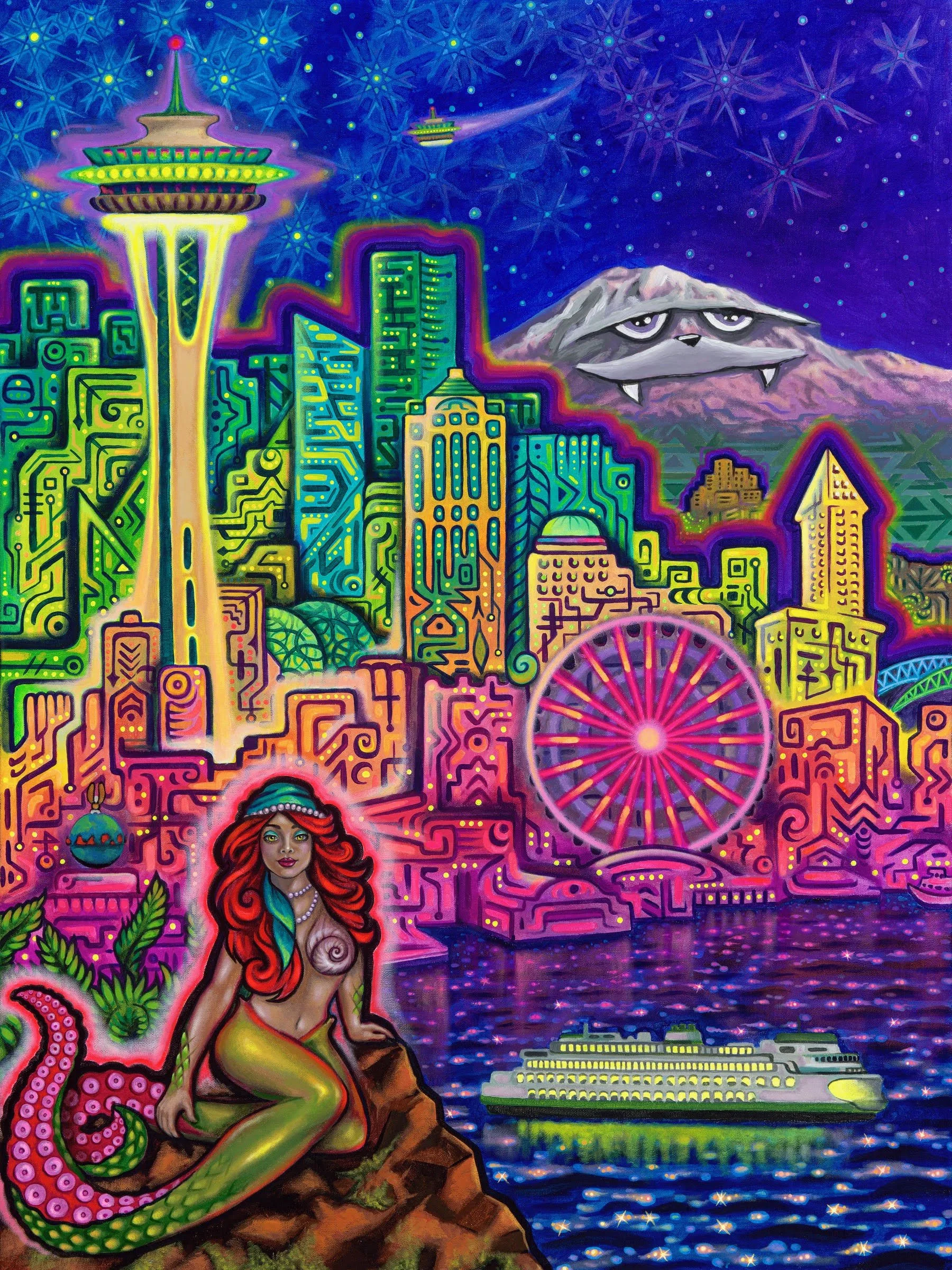 'Henry' Seattle Siren Giclée Print COLLABORATION