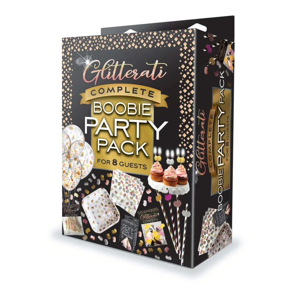 Glitterati Complete Boobie Party Pack - Party Set for 8 People