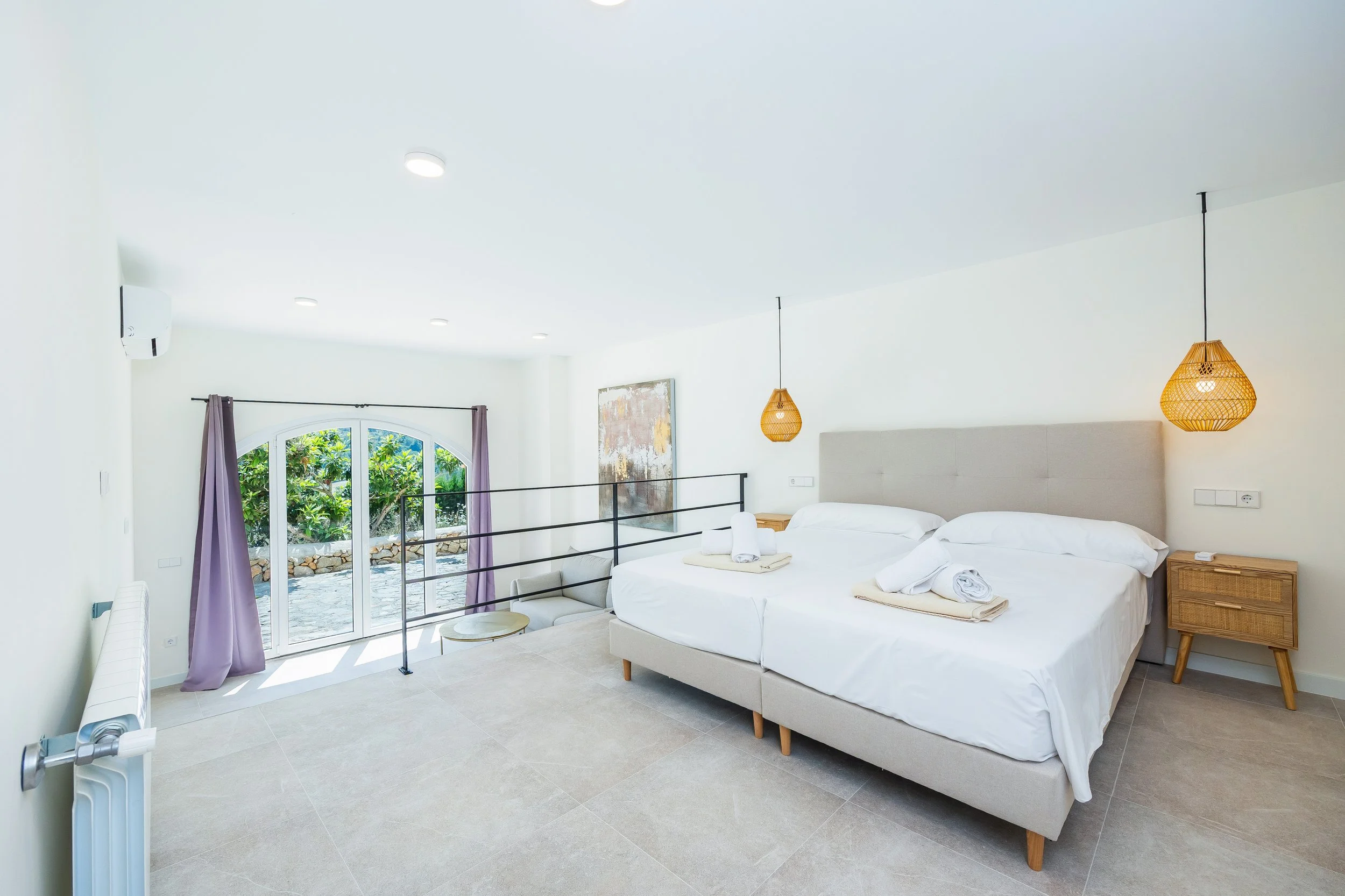 Can Gomez Mallorca renovated countryside interior with natural light and modern rustic style real estate photography