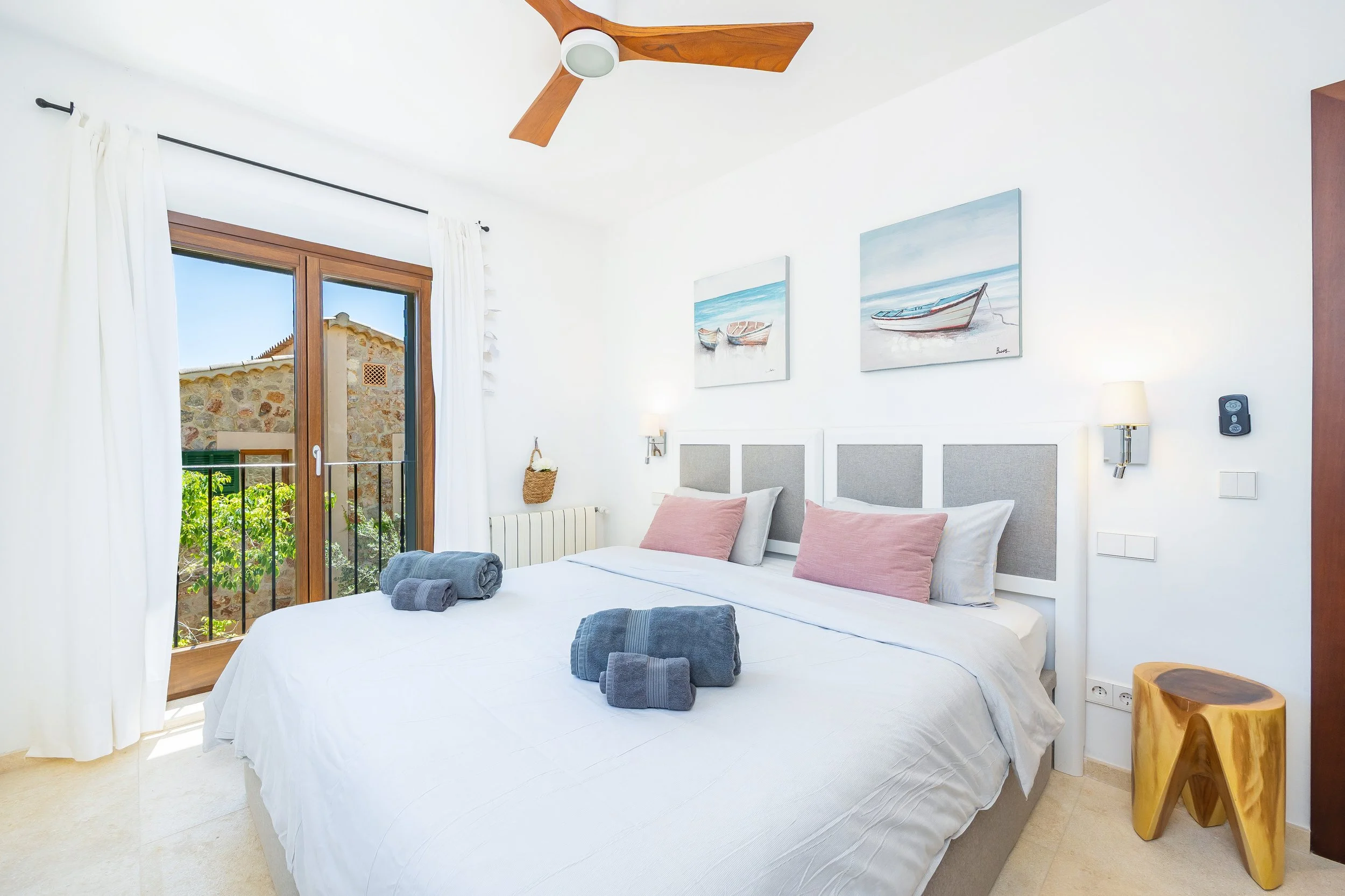 Sa Papaiona Mallorca traditional finca interior with rustic architecture and natural light real estate photography