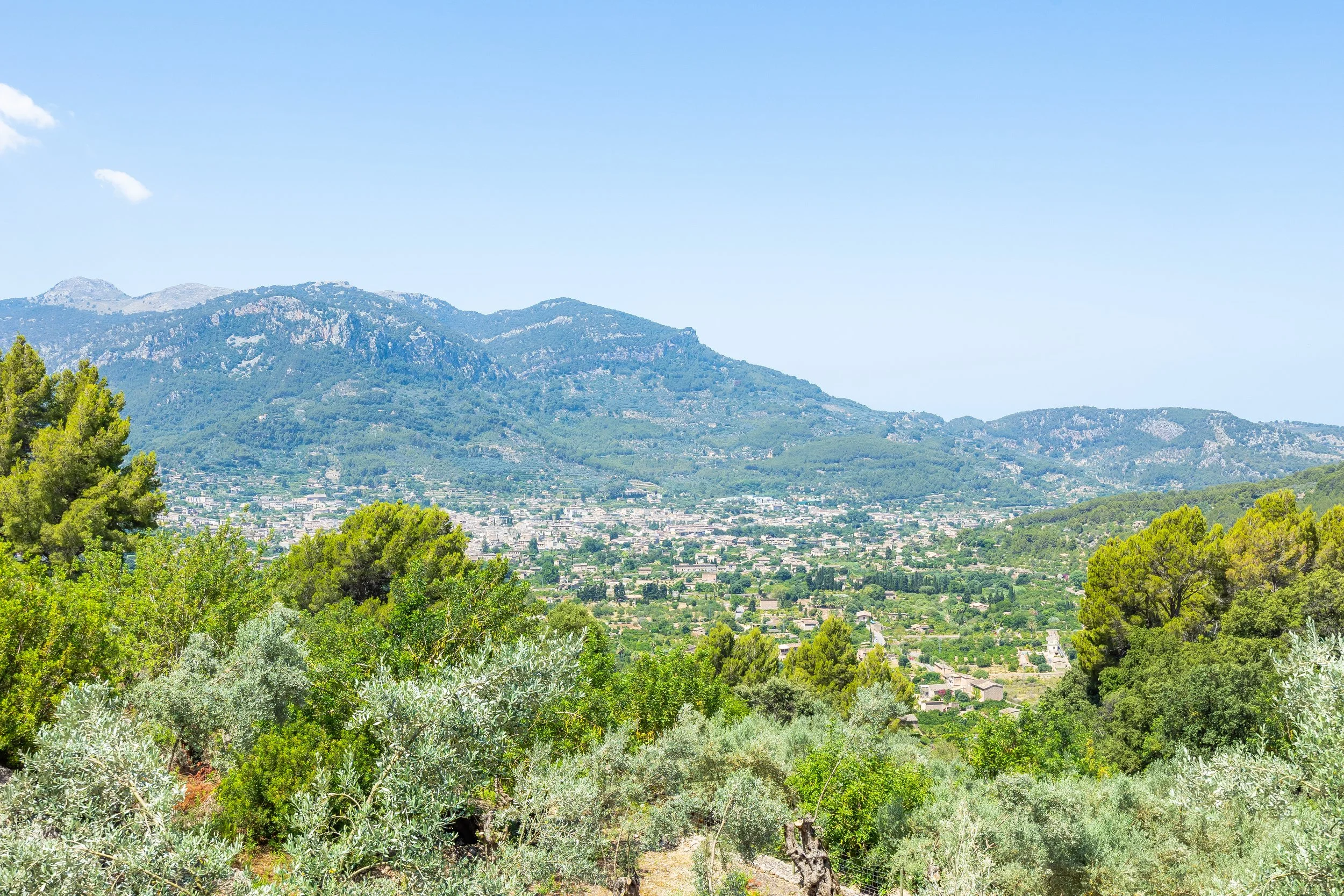 Renovated mountain house near Sóller Mallorca with panoramic views over Sóller valley real estate photography
