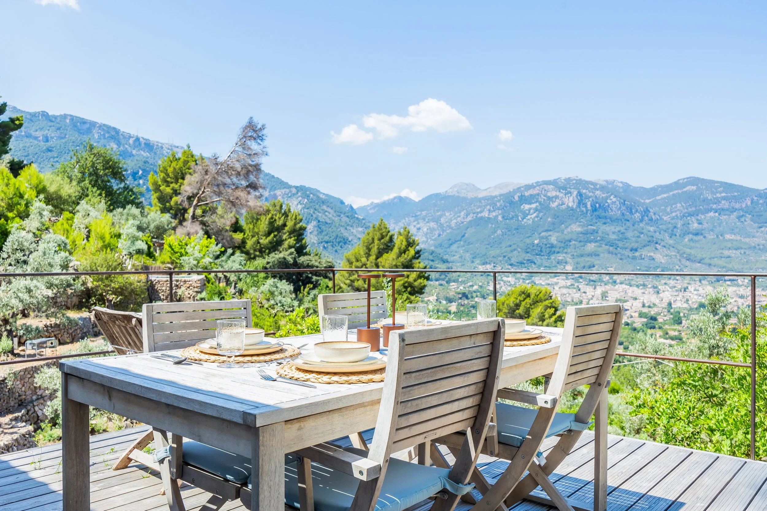Renovated mountain house near Sóller Mallorca with panoramic views over Sóller valley real estate photography