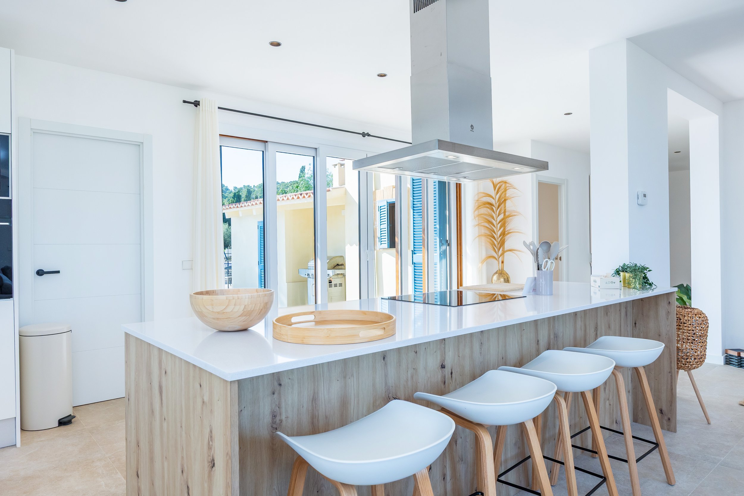Can Gomez Mallorca renovated countryside interior with natural light and modern rustic style real estate photography