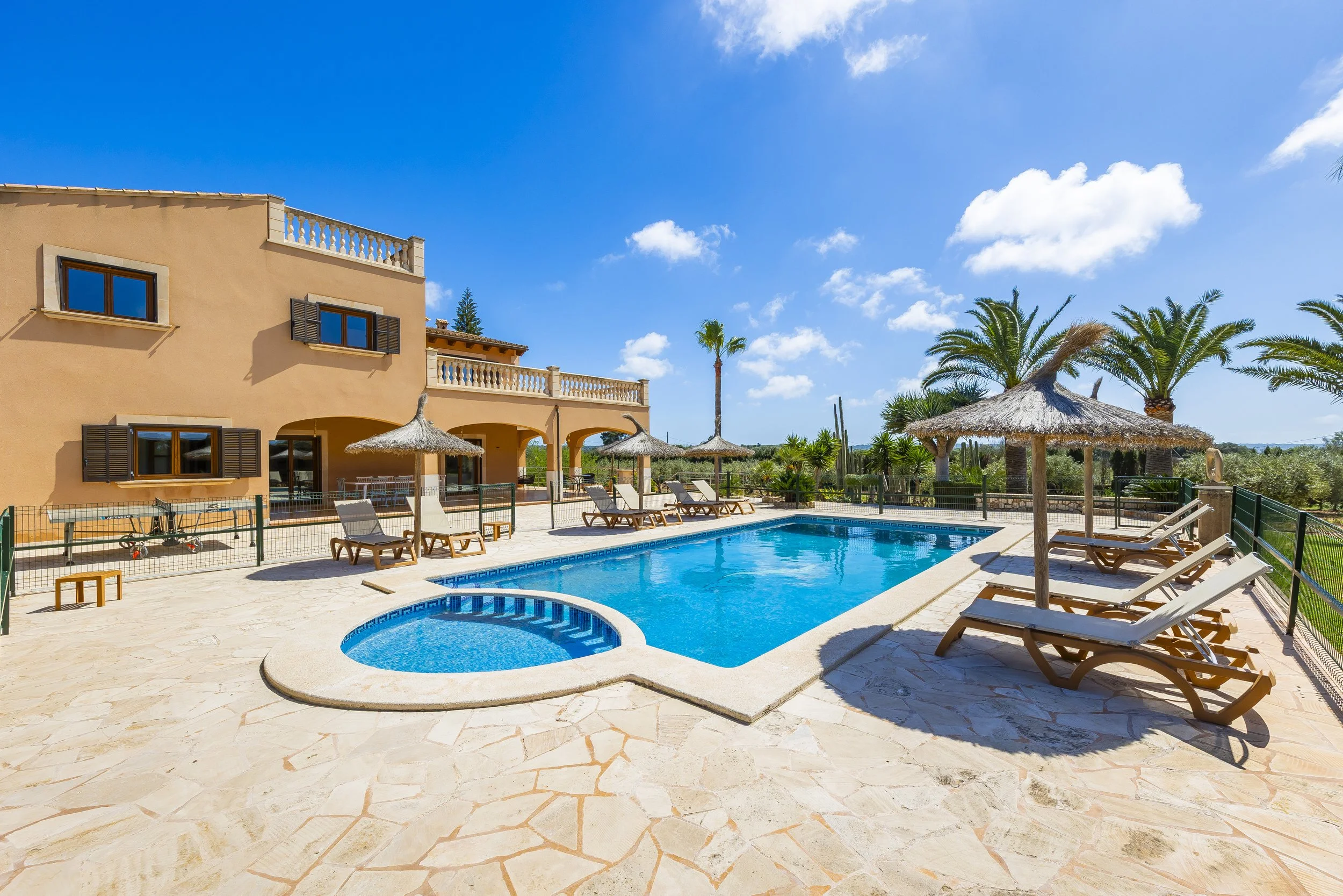 Rural house near Ses Salines Mallorca with swimming pool, garden and natural surroundings real estate photography
