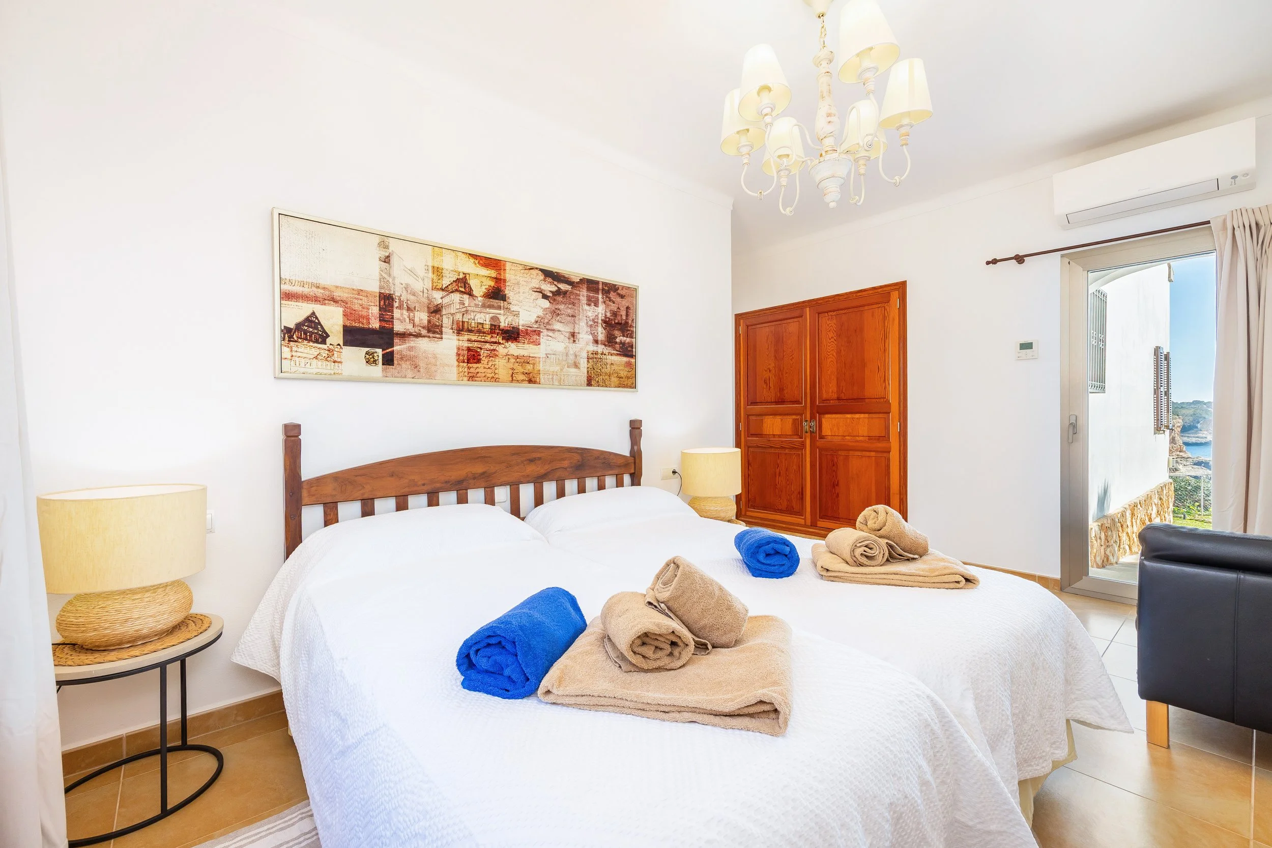 Coastal interior of Can Fernando Es Pontàs Mallorca with panoramic sea views and natural light real estate photography