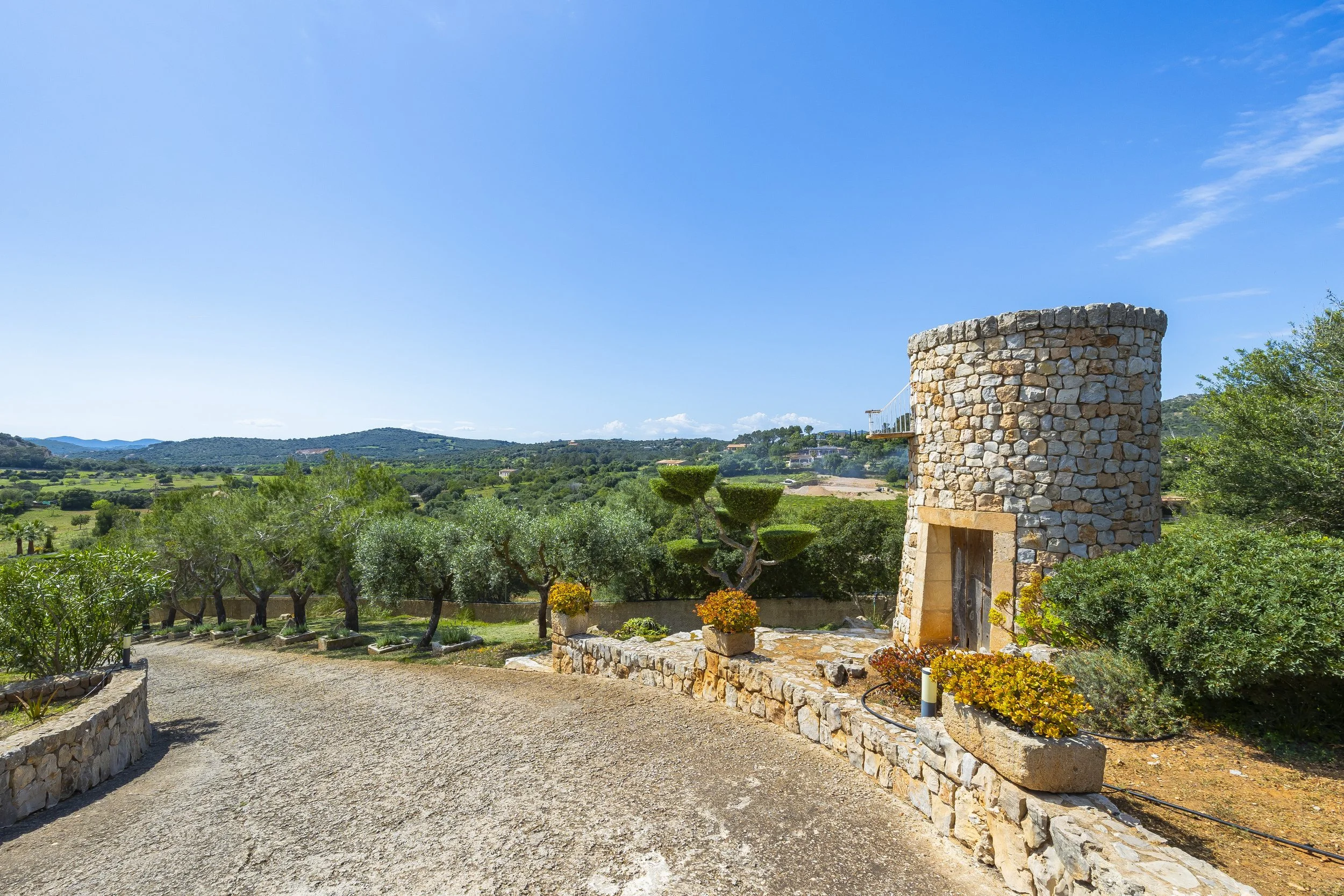 Son Galta Mallorca property with swimming pool and panoramic views over Cala Millor real estate photography