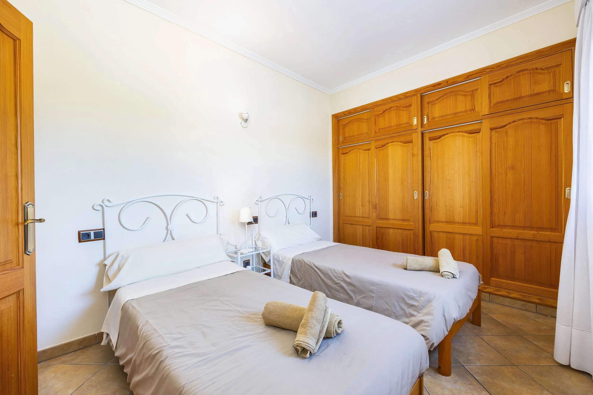 Rural house interior near Ses Salines Mallorca with natural light and traditional Mediterranean design real estate photography