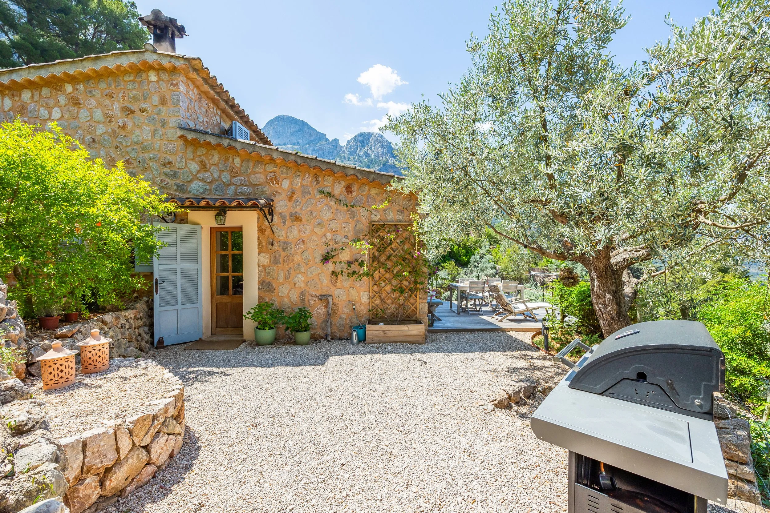 Renovated mountain house near Sóller Mallorca with panoramic views over Sóller valley real estate photography