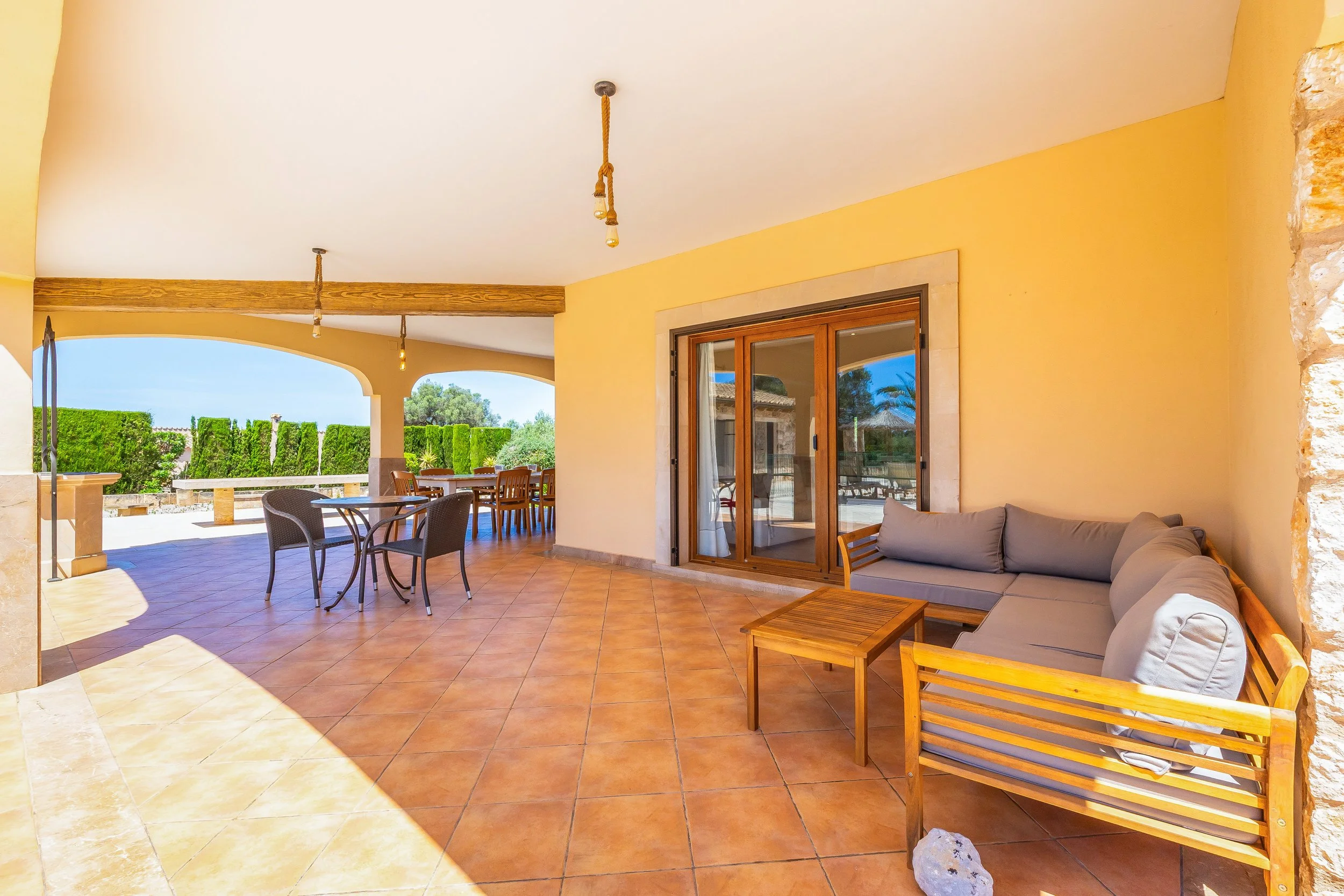 Rural house near Ses Salines Mallorca with swimming pool and Mediterranean countryside real estate photography