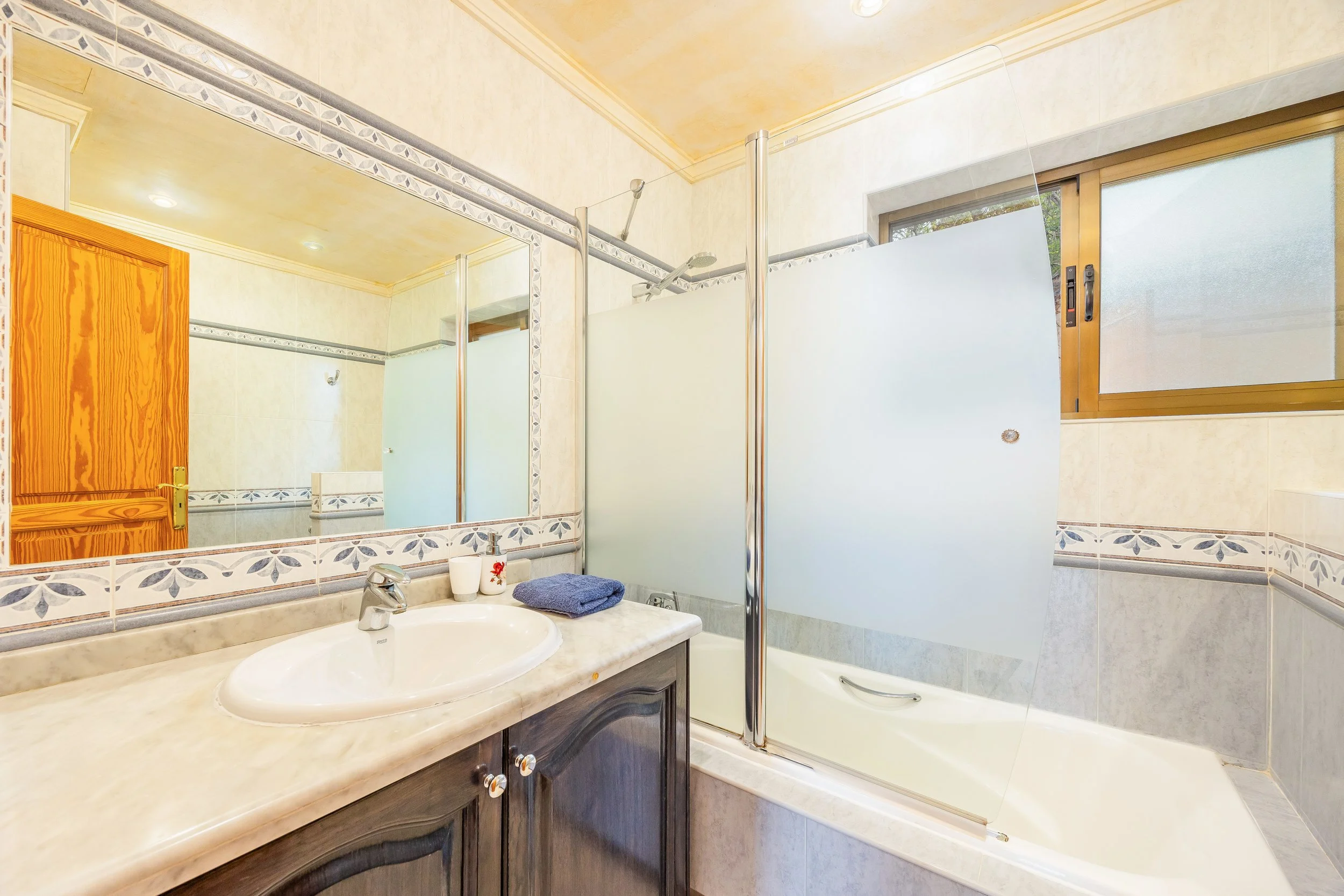 Luxury interior of Villa Cala Llamp Mallorca with modern design, natural light and sea views real estate photography