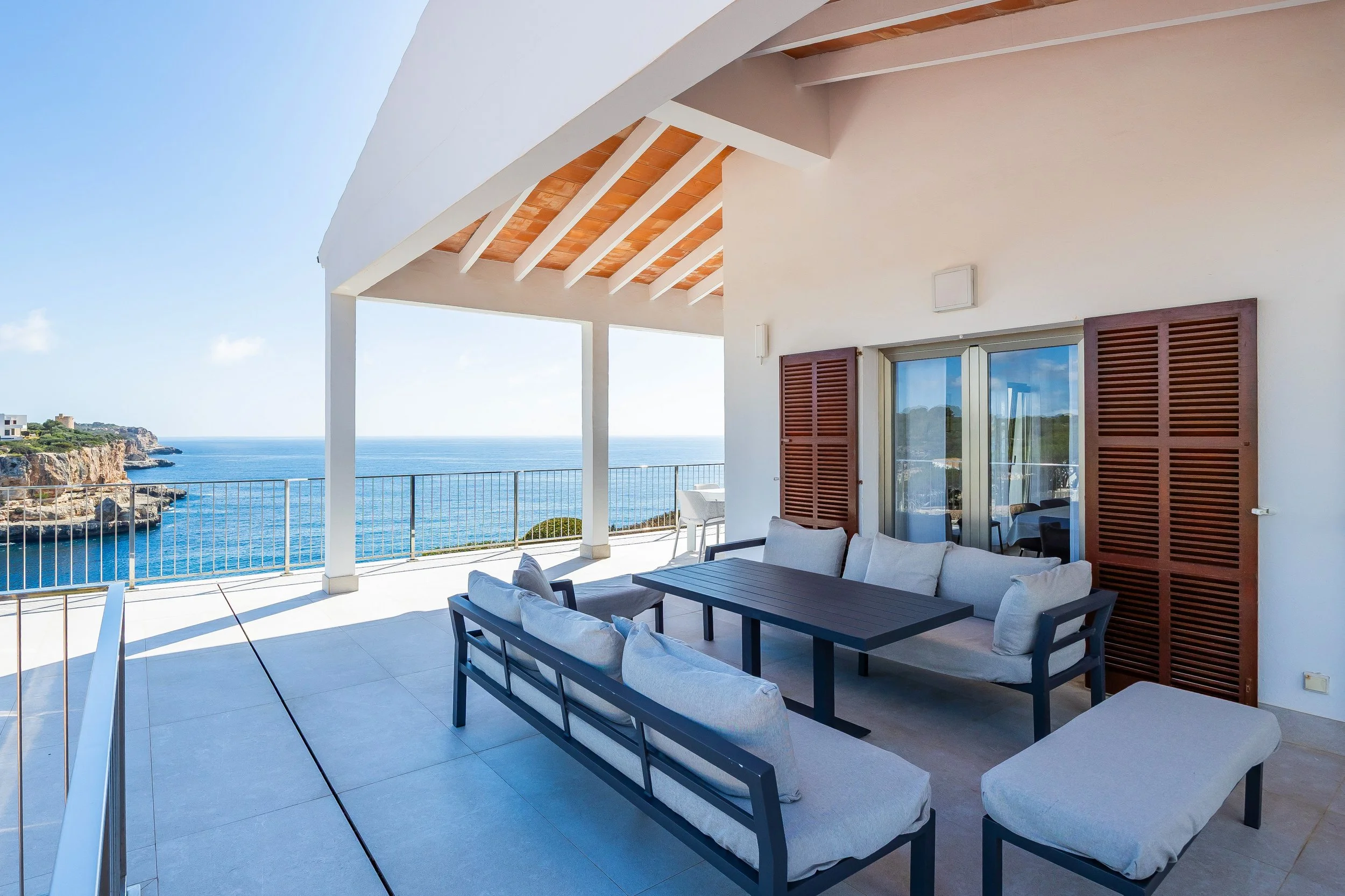 Can Fernando Es Pontàs Mallorca first line coastal property with panoramic sea views real estate photography