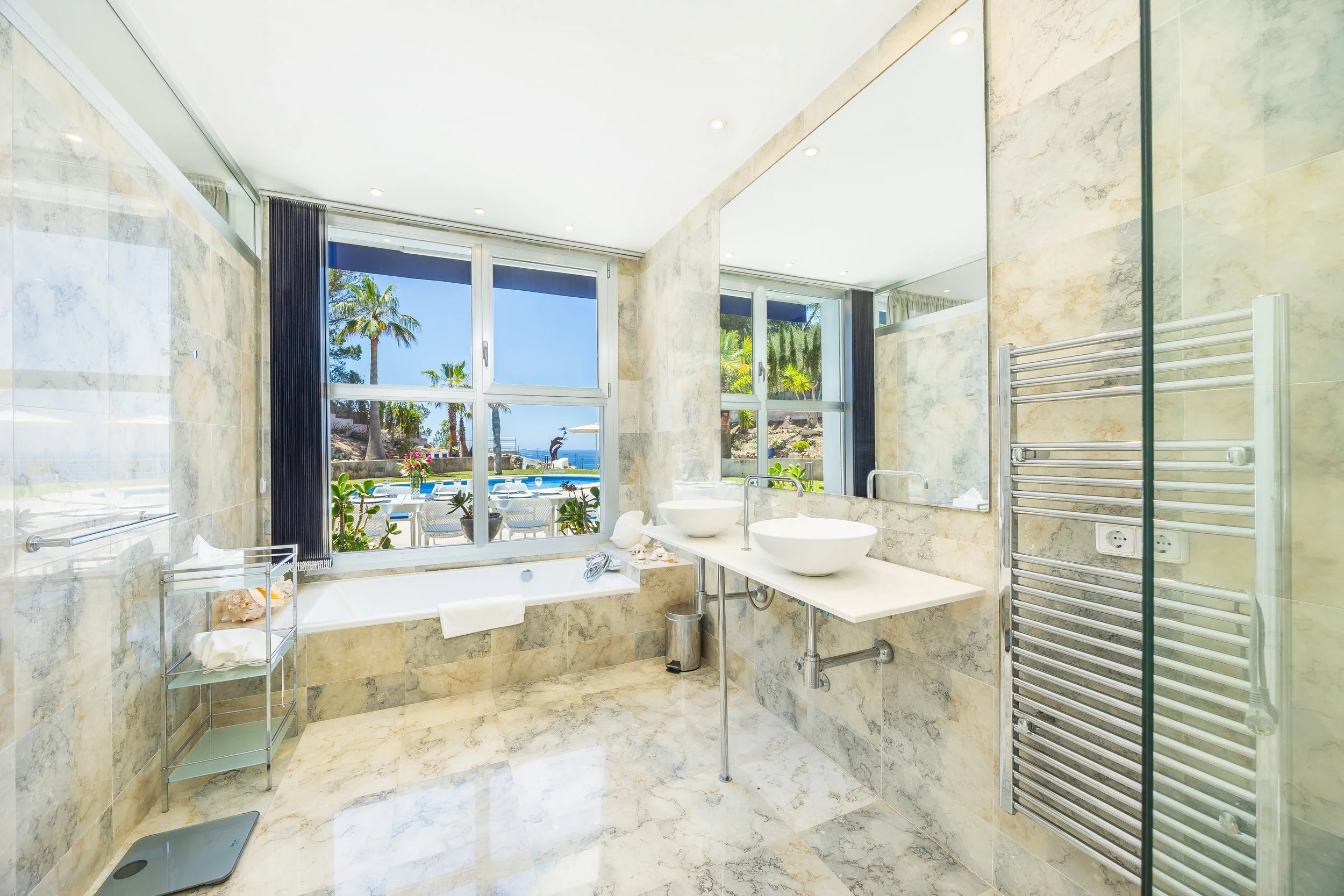 Luxury bathroom interior real estate photography in Mallorca