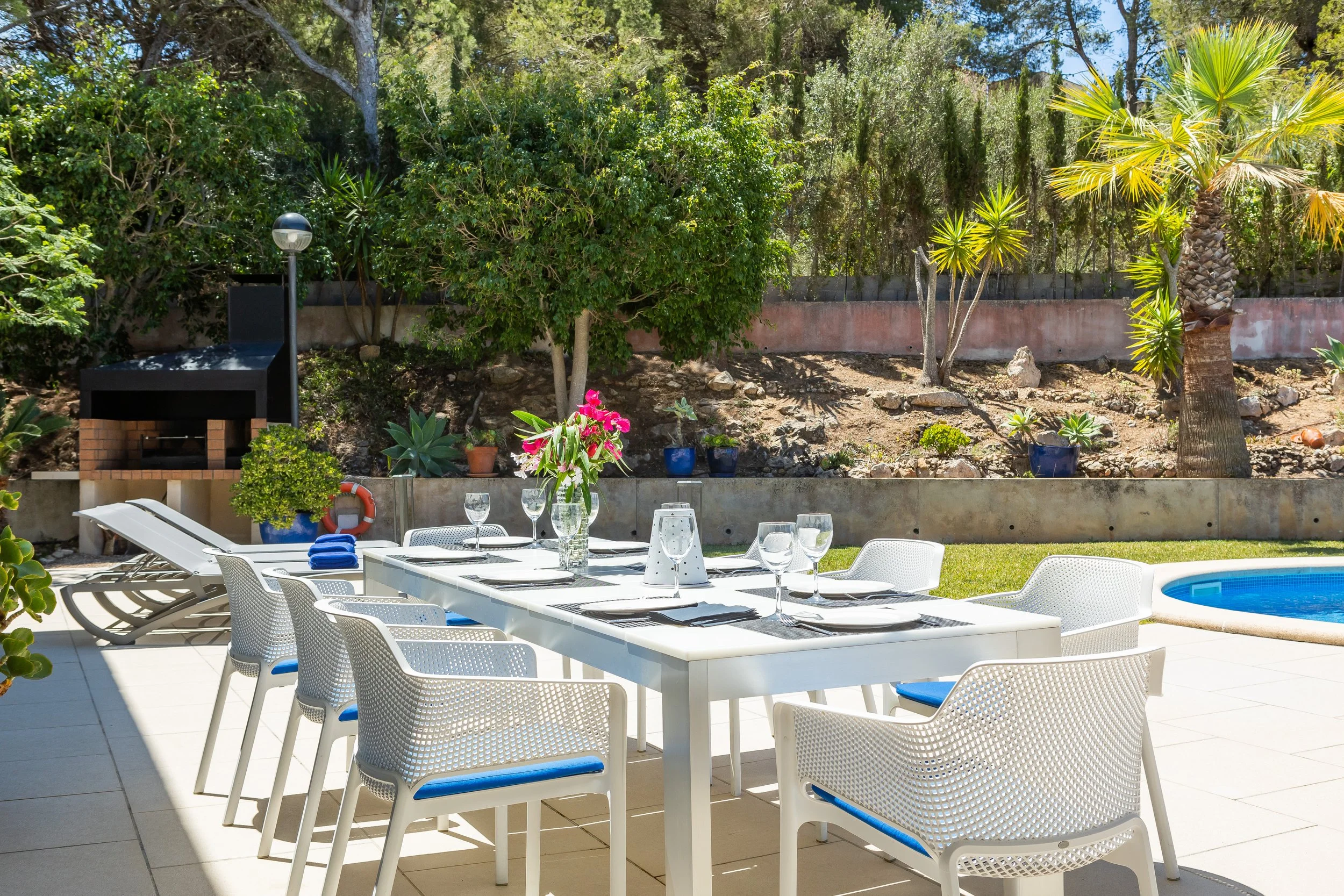 Coastal villa exterior real estate photography in Mallorca with sea views