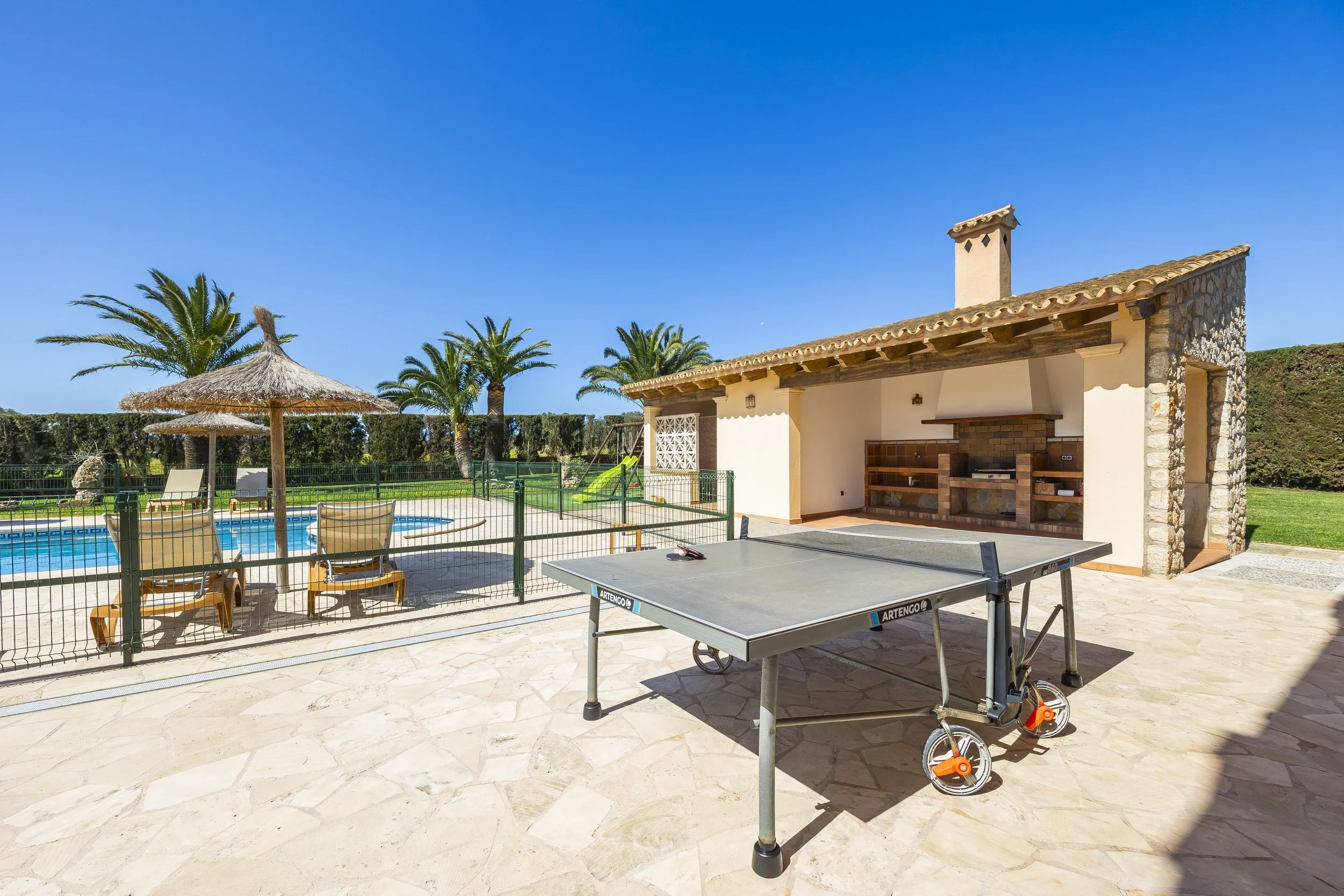 Rural house near Ses Salines Mallorca with swimming pool, garden and natural surroundings real estate photography