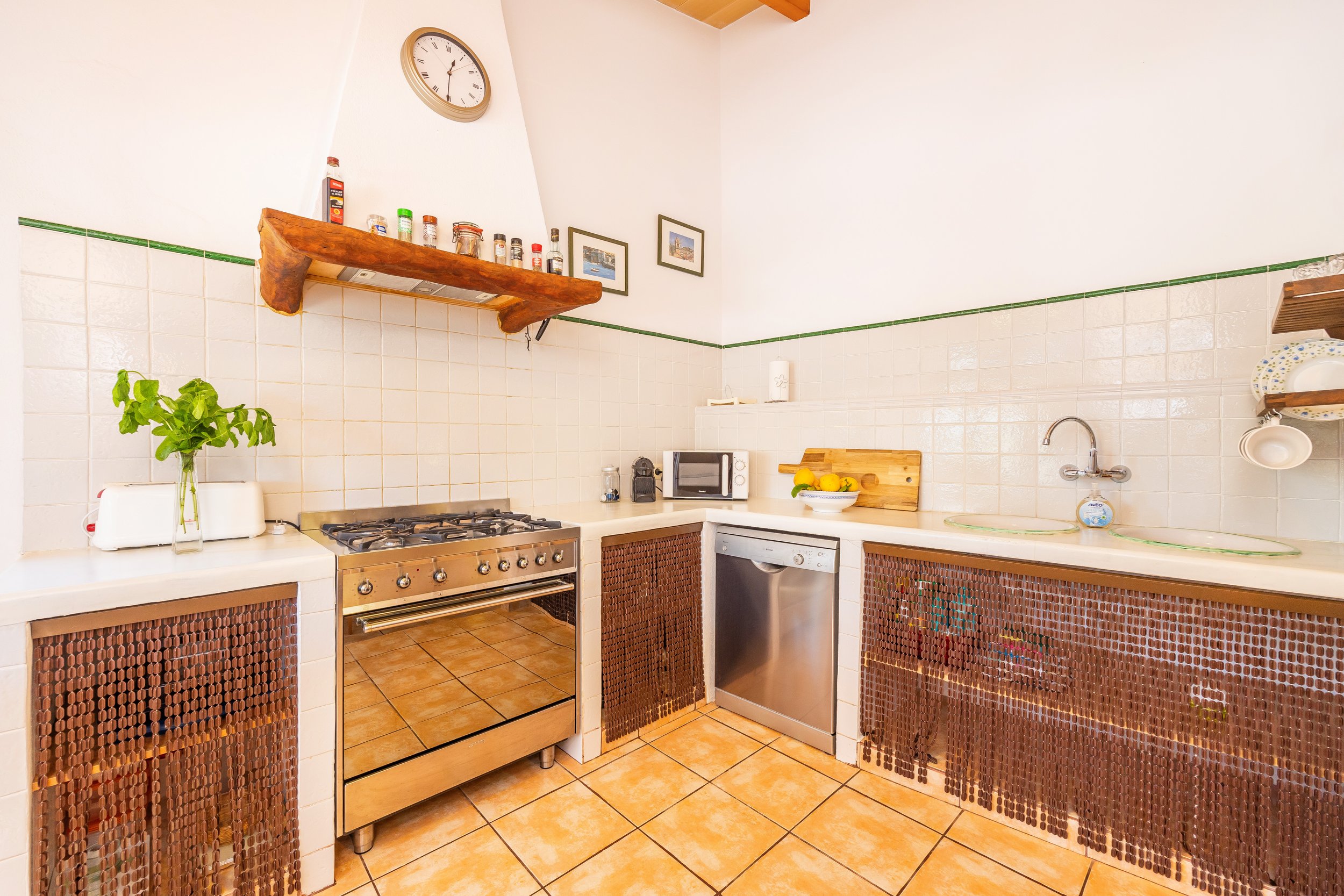 Rustic kitchen interior Mallorca finca photography