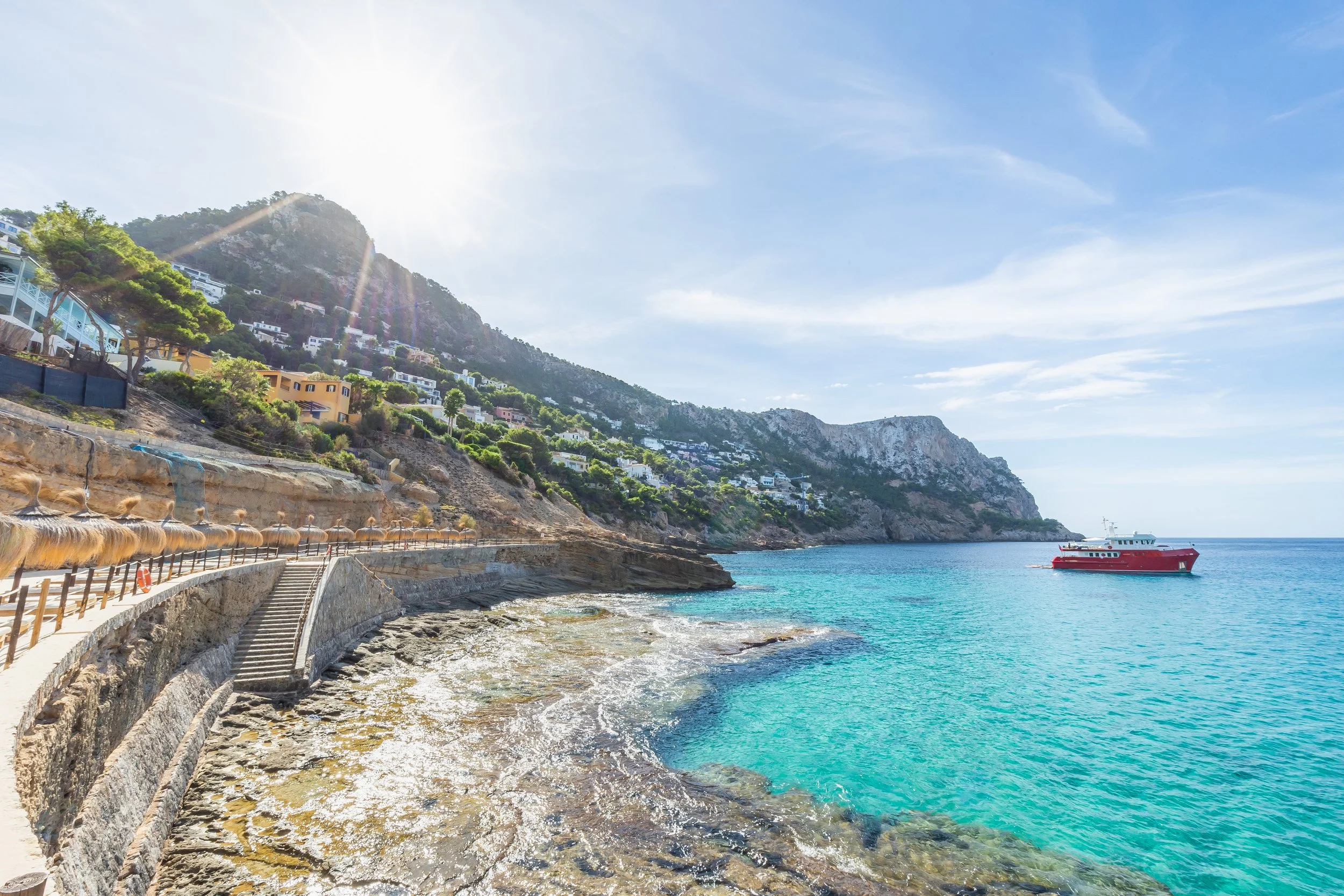 Luxury villa in Cala Llamp Mallorca with swimming pool and panoramic sea views real estate photography