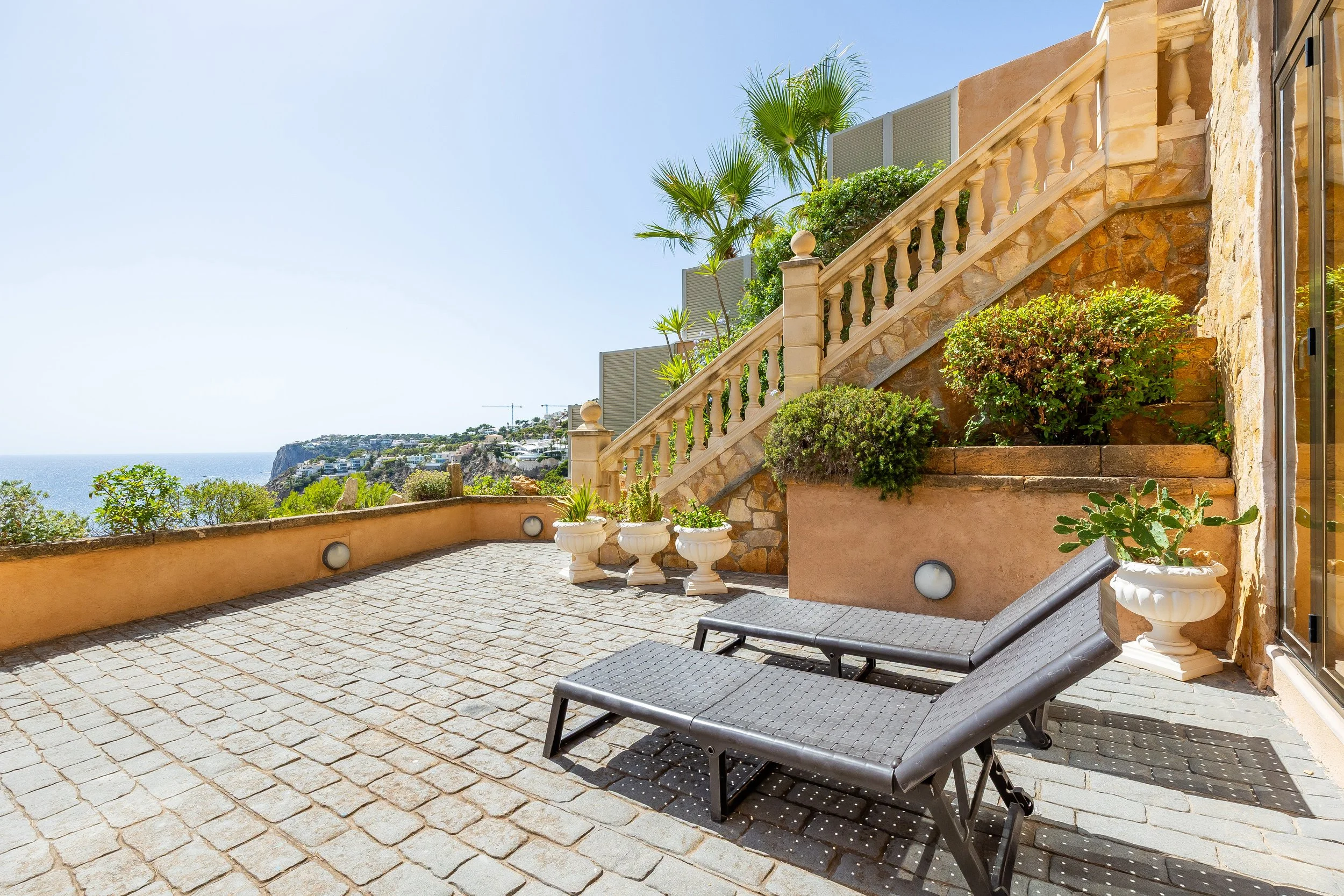 Luxury villa in Cala Llamp Mallorca with swimming pool and panoramic sea views real estate photography